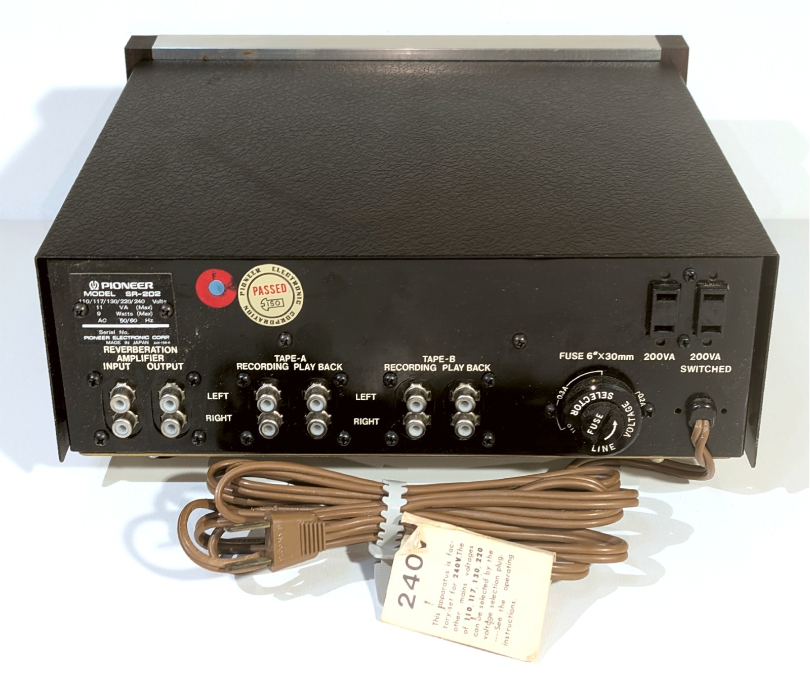 🔥【PRO SERVICED】MINTY/BOX Pioneer SR-202 Reverb Amp~XSTR/TANK/LED MODS💥GUARANTY