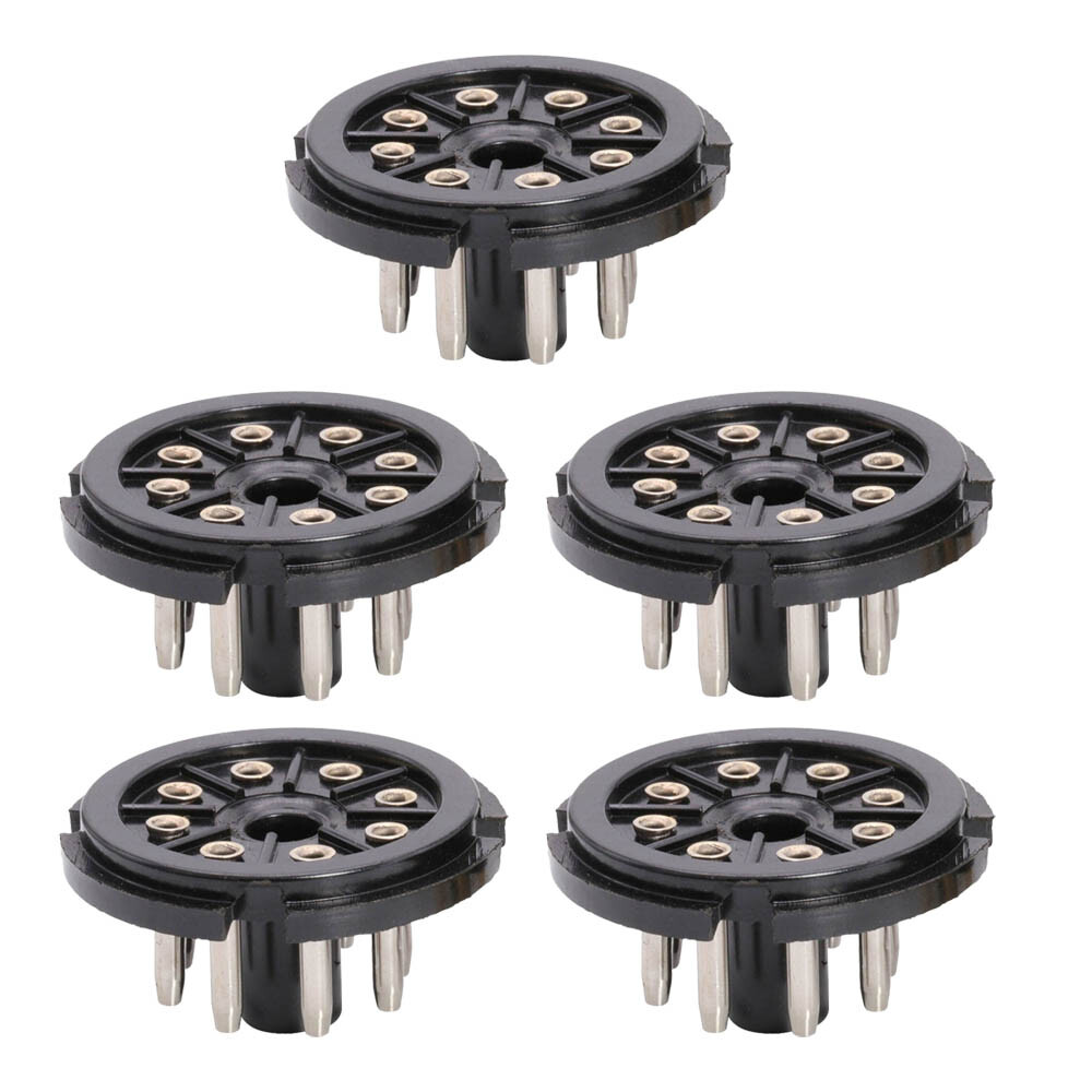 USA 5Pcs 8Pin Octal Bakelite Tube Base Socket Saver Adapter for EL34 EL34 6N8P