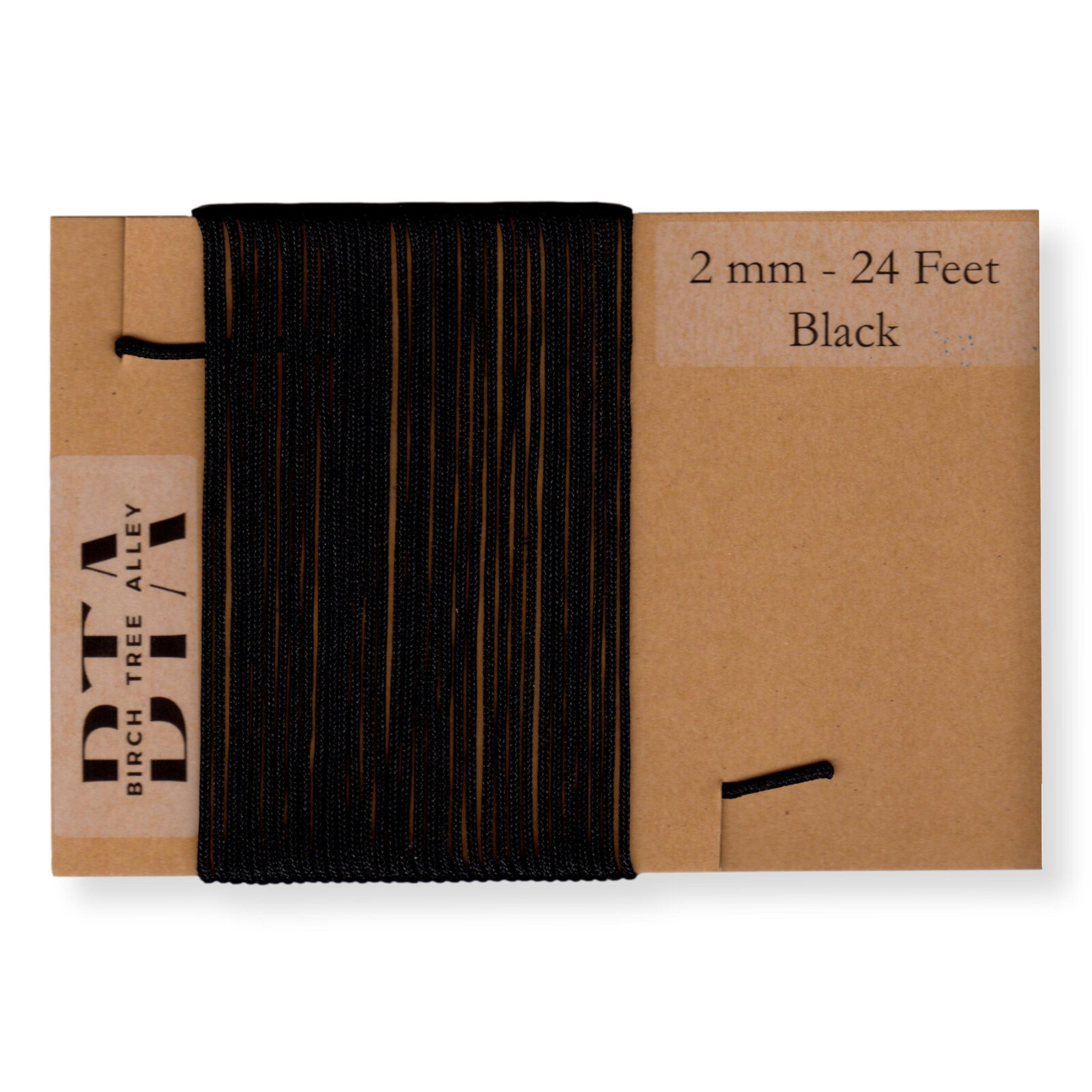 288″ Radio Dial Cord String (24 Feet) BRAIDED 2mm BLACK for Vintage Radio Tuner