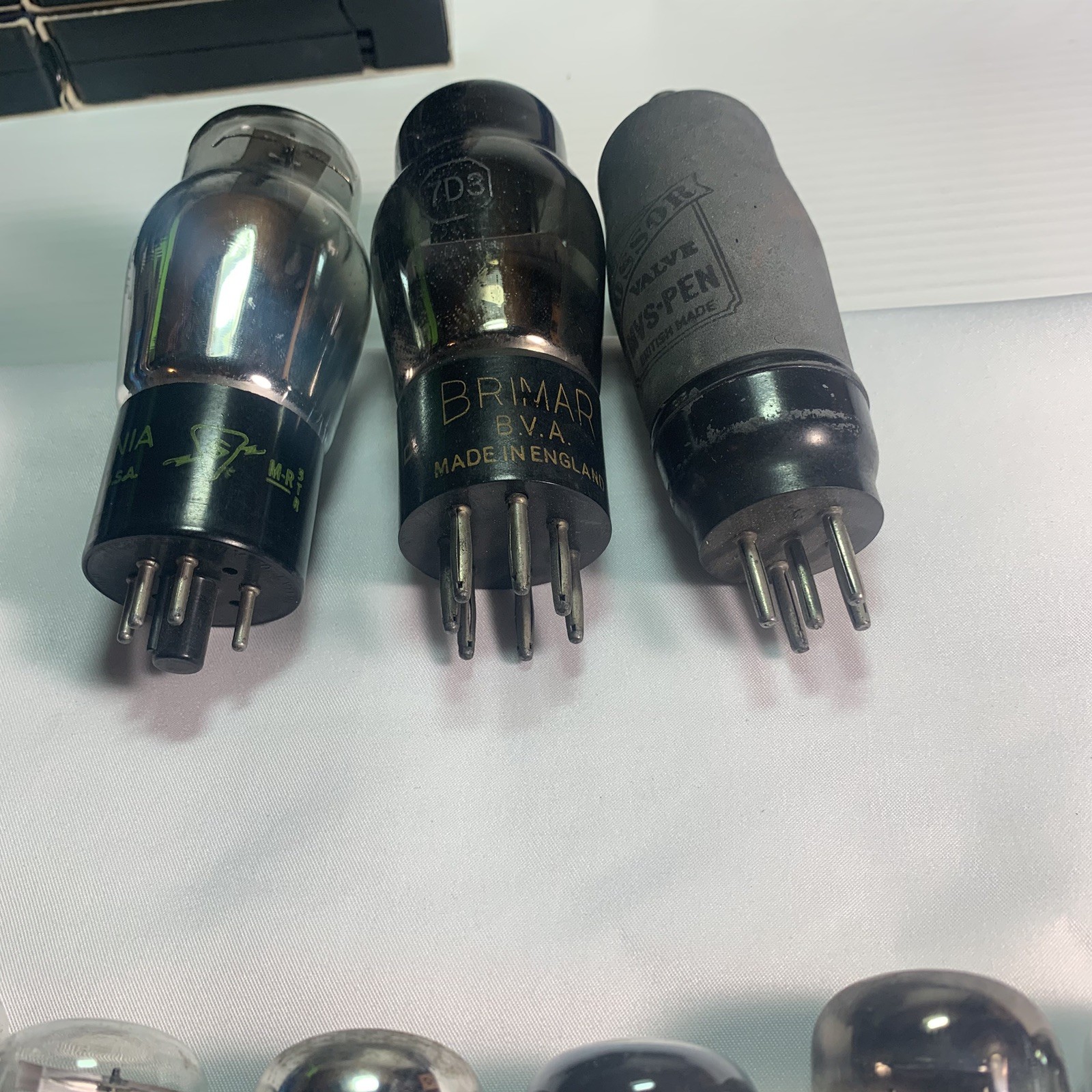 Vintage Radio Audio Amplifier Vacuum Tubes Lot x9 RCA Sylvania Tung Sol Cossor