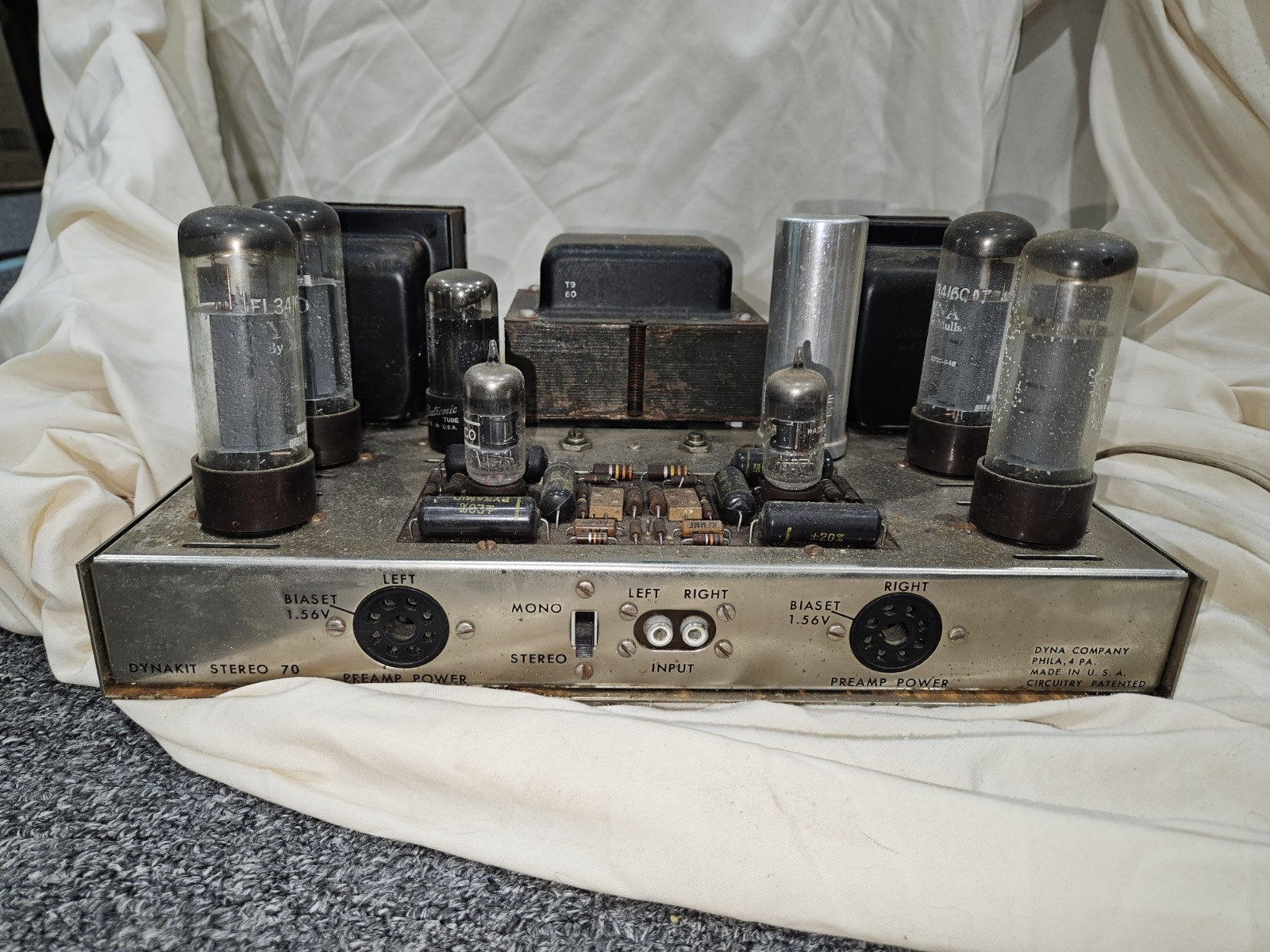 Dynaco ST-70 Dynakit Stereo 70 Tube Amplifier with Cage Vintage for Restoration