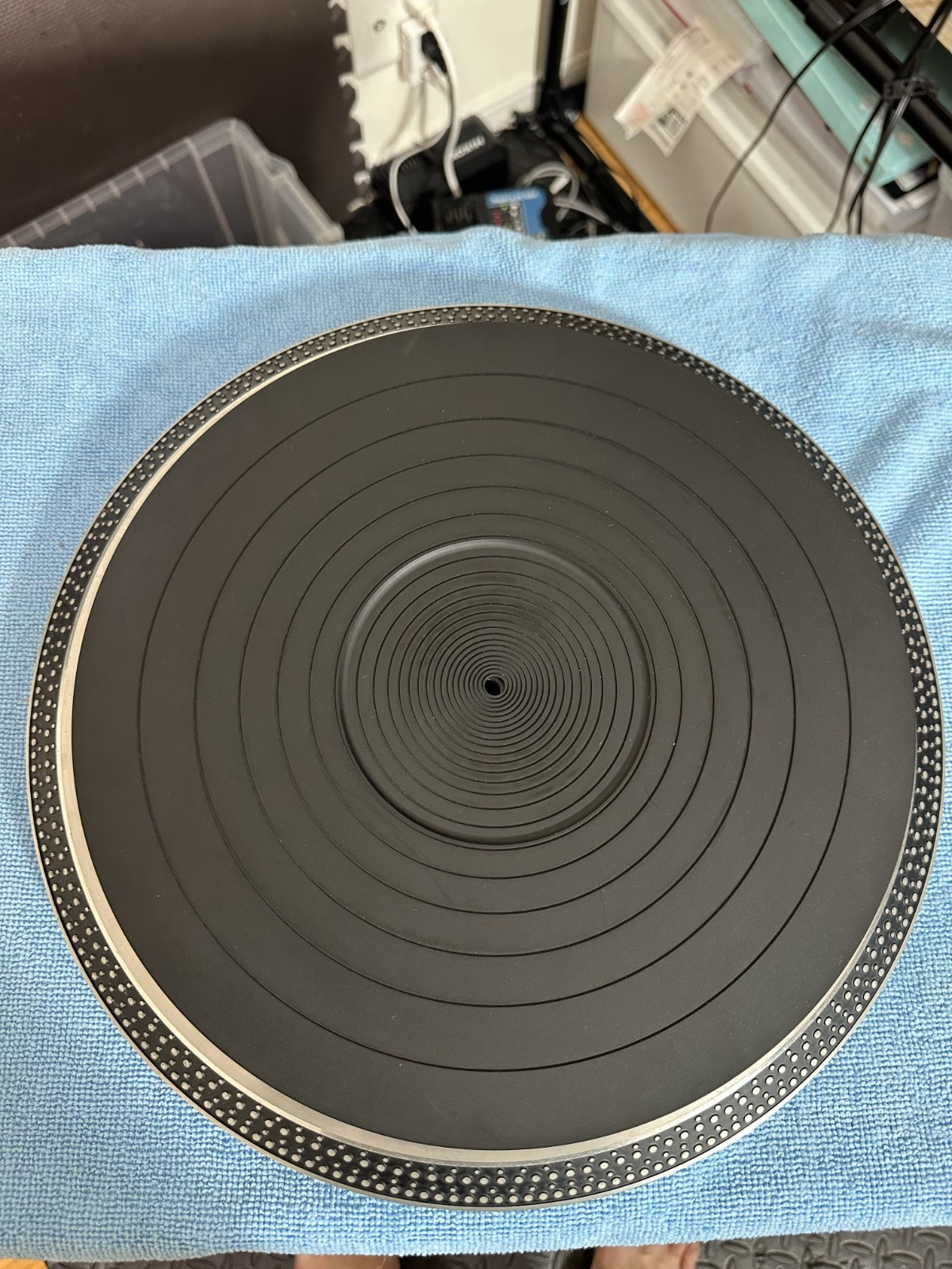Technics SL-1600 Vintage Turntable parts Original Platter & rubber mat