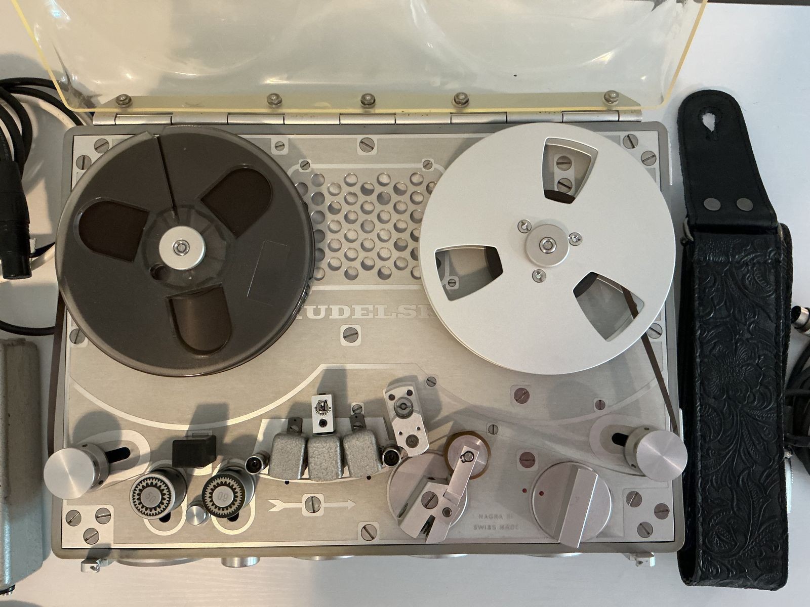 1960 Kudelski Nagra III Reel-to-Reel Tape Machine Analog Recorder w/ Accessories