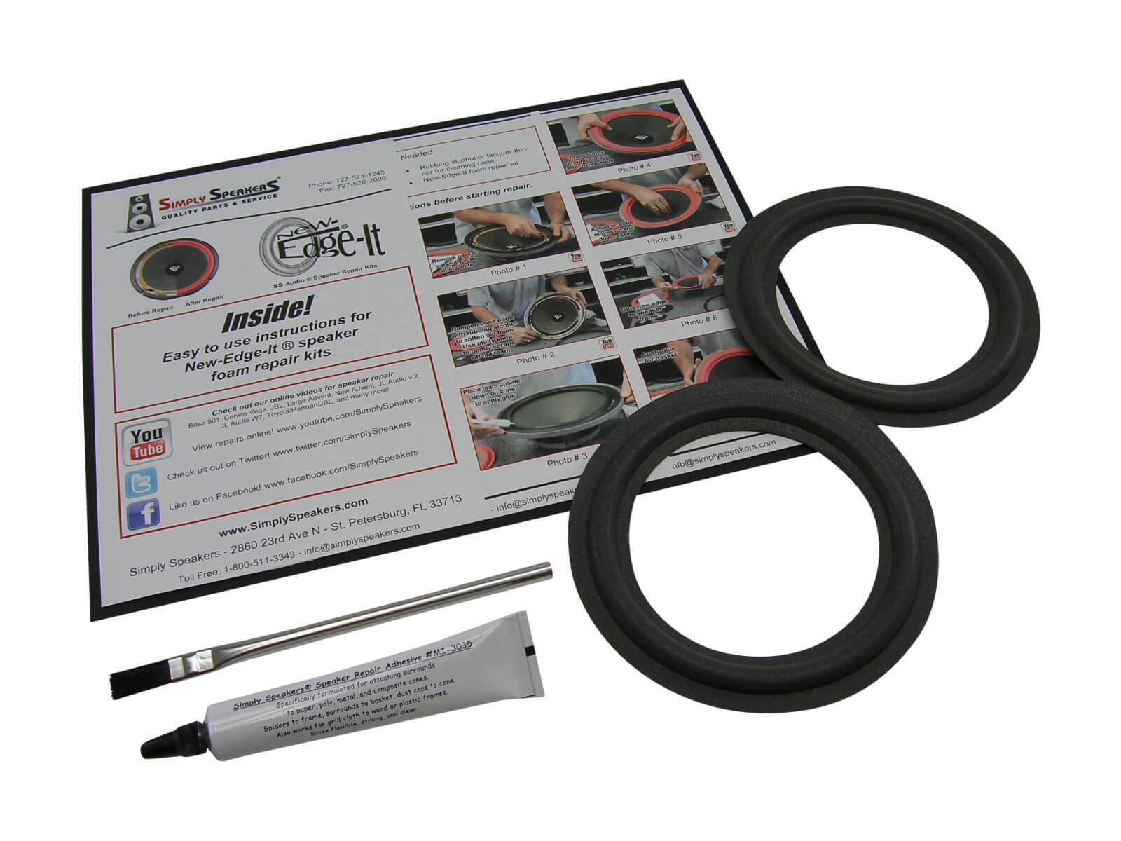 ADVENT MINI SPEAKER Parts Woofer Foam Edge Replacement Repair Kit # FSK-5.25