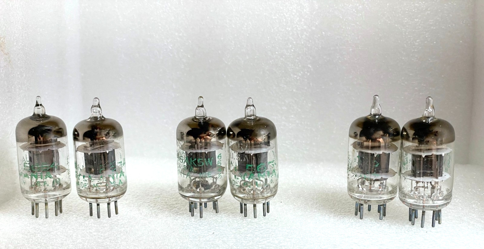 2 tubes Sylvania black 5654 EF95 6AK5W 6J1P LITTLE DOT FX AUDIO matched pair