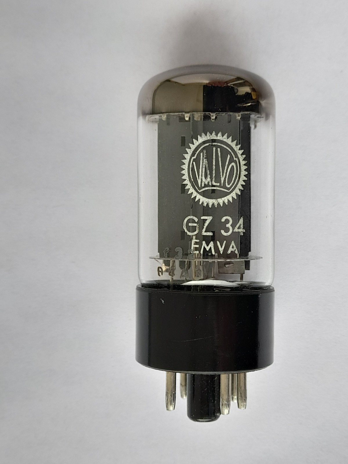 GZ34 rectifier tube audio VALVO / MULLARD ( AMPEREX ) – xf2 / oo – GZ 34 – 1964