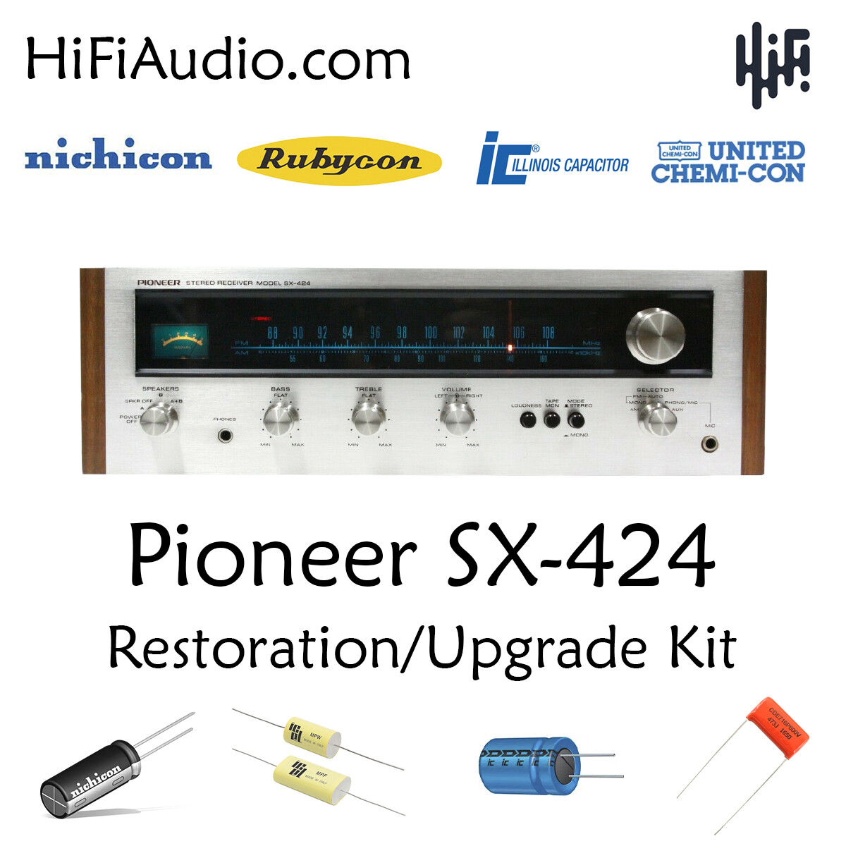 Pioneer SX-424 rebuild restoration recap service kit fix repair filter capacitor