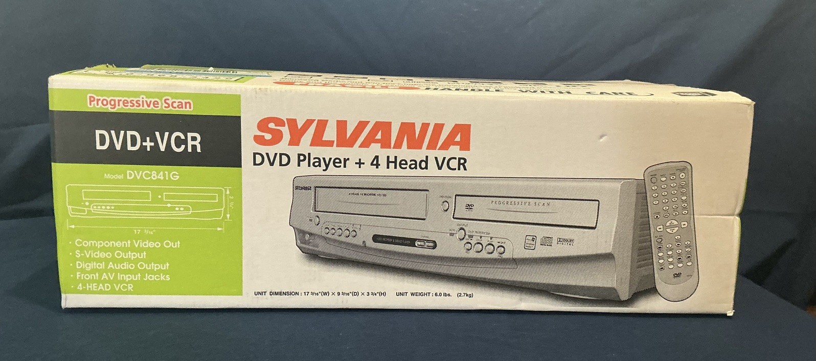 SYLVANIA, DVD + VCR Combo Player 4-Head / Model DVC841G / Sealed