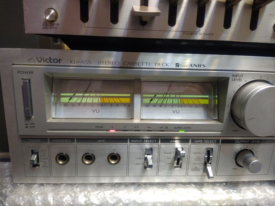 Victor KD-A55 Vintage Cassette Deck Metal Case ANRS Sound Clarity Used