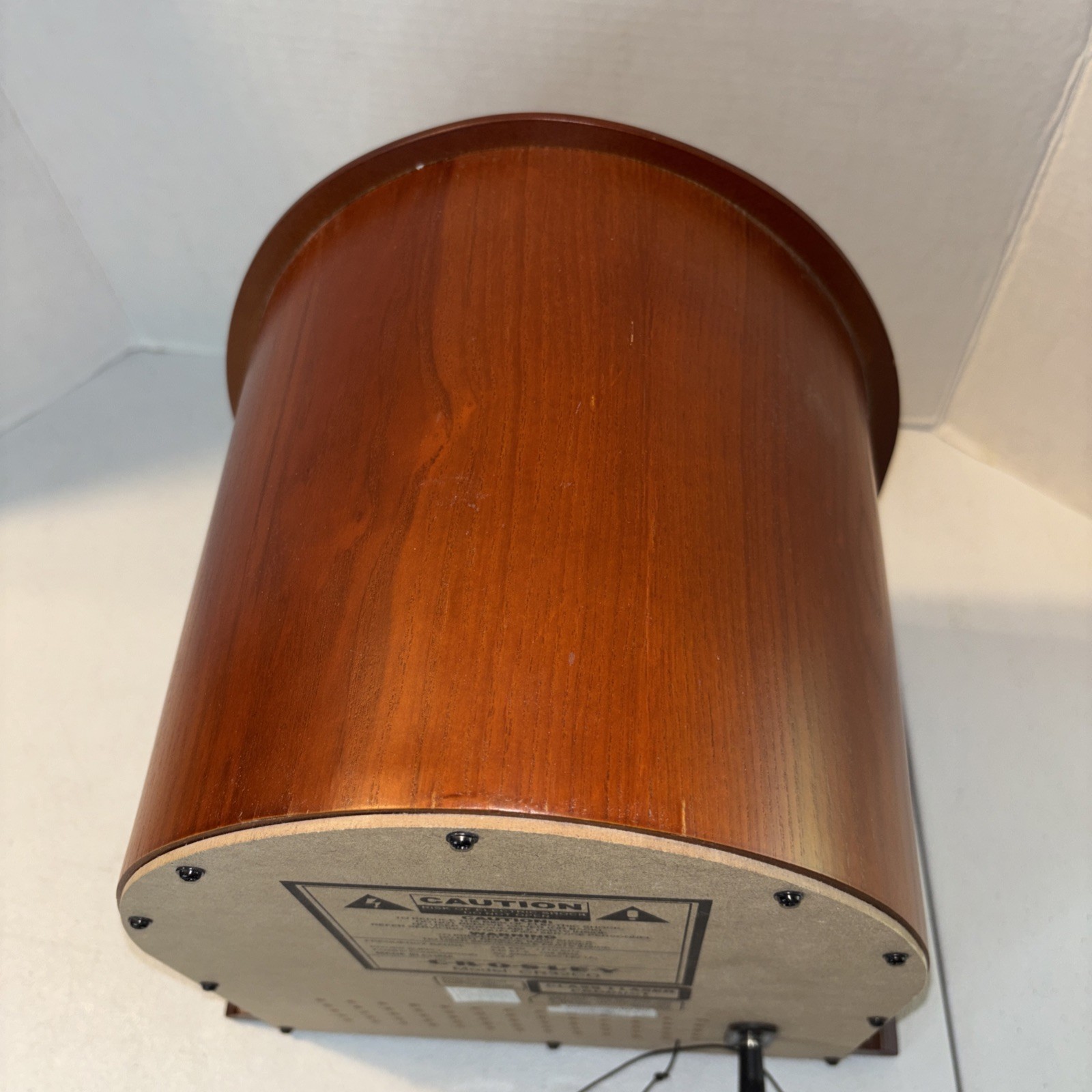 Crosley CR32CD Cathedral Tabletop AM/FM Radio CD Player Wood