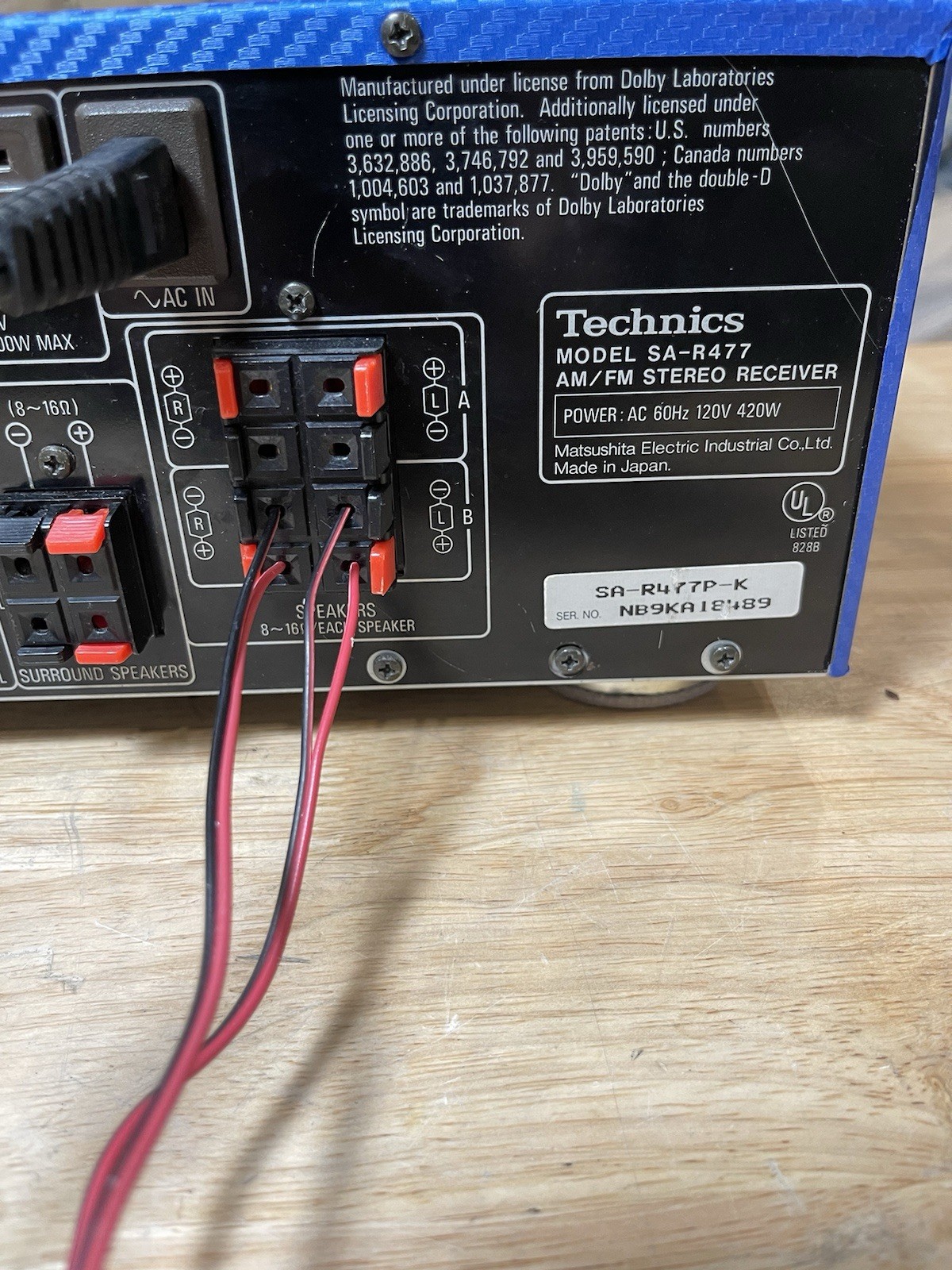 Technics SA-R477 Quartz Synthesizer -Working . Please Read Descriptions.