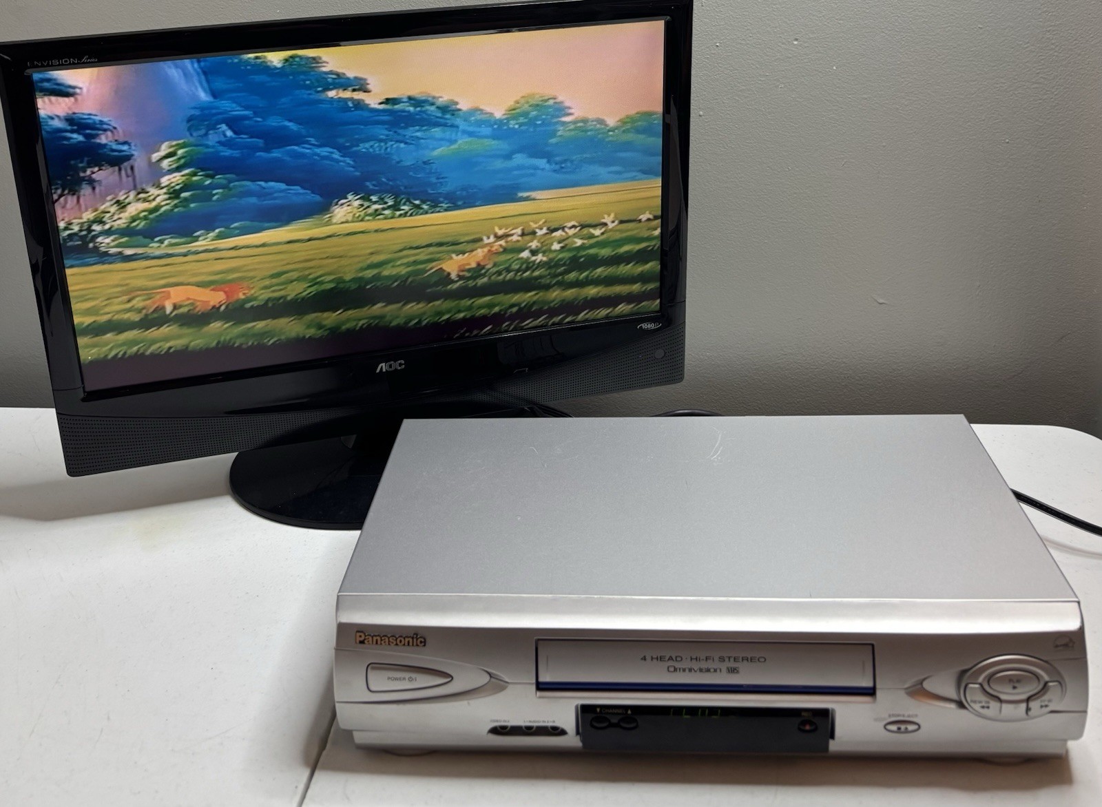 Panasonic PV-V4603S Omnivision 4-Head Hi-Fi Stereo VHS VCR Tested Cleaned