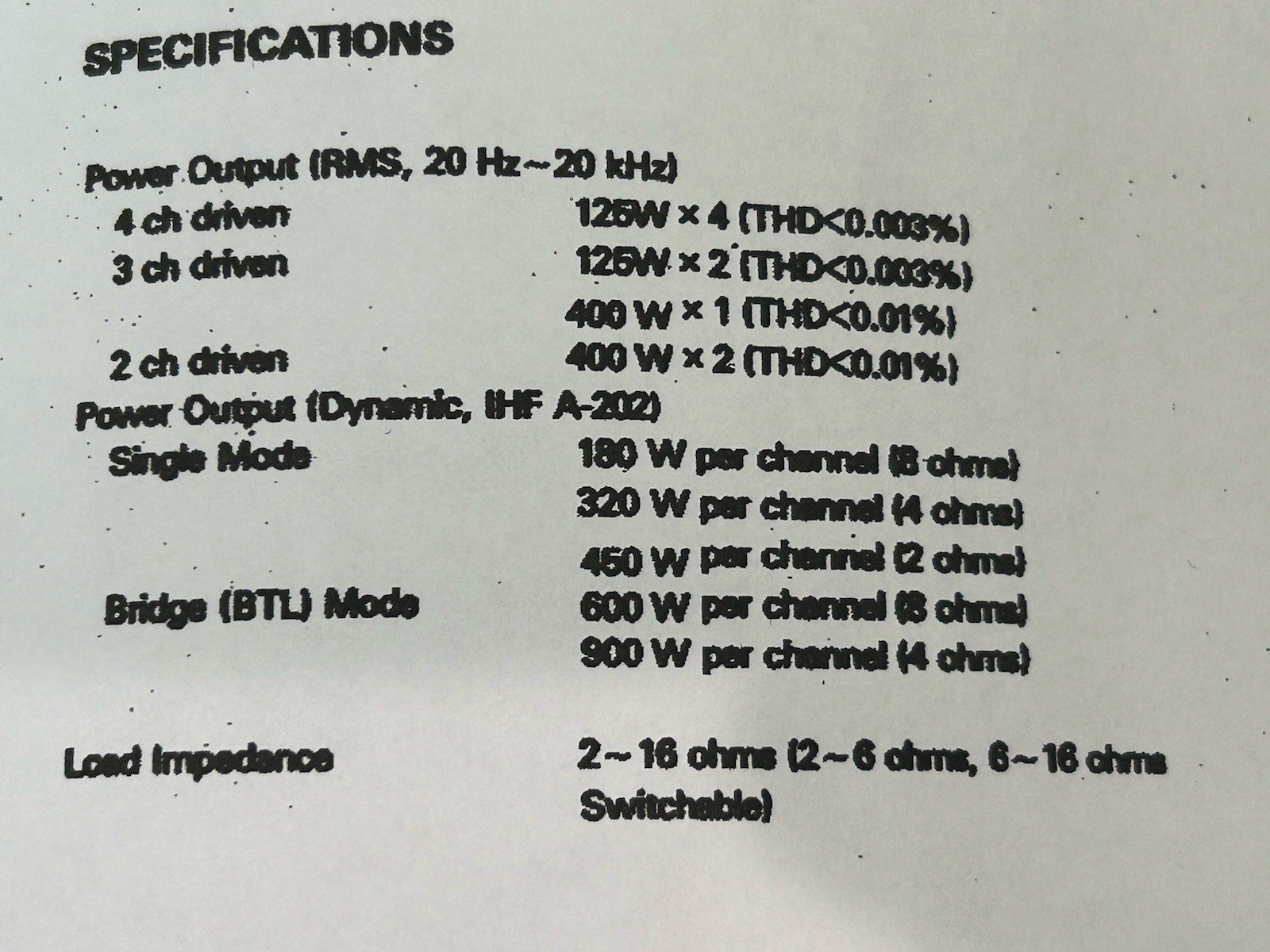 DBX BX-3 MkII Power Amplifier Made In Japan