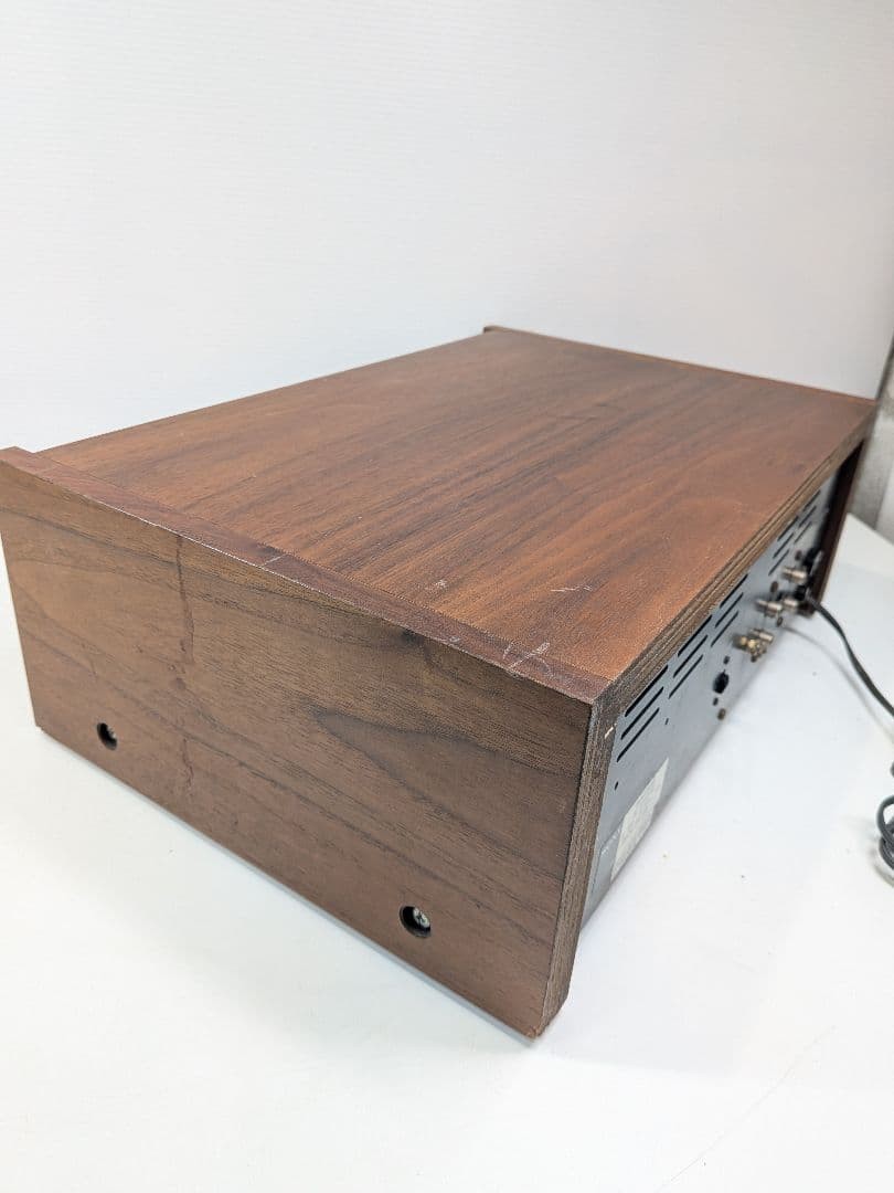 SONY TC-4350SD Stereo Cassette Deck Wood Grain Cabinet VU Meter Illuminated
