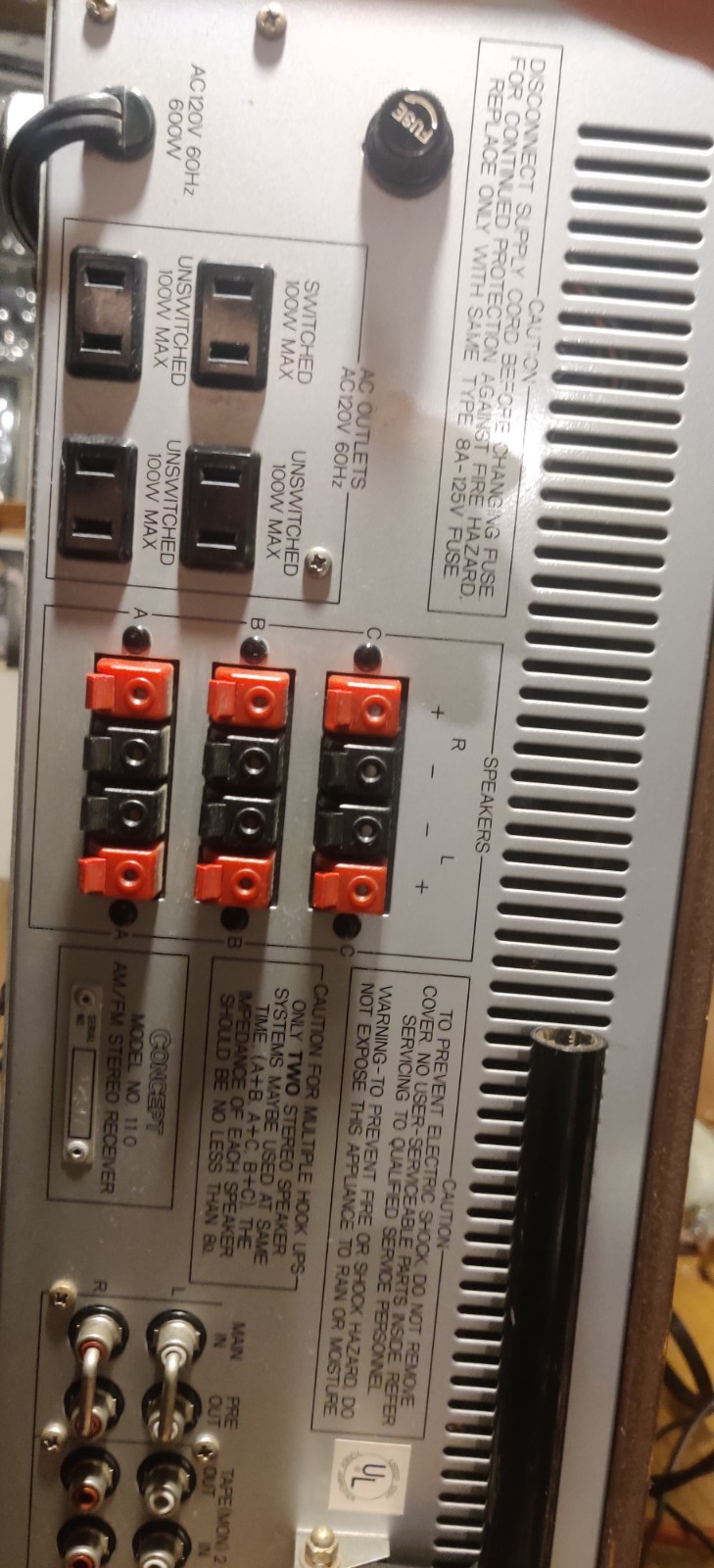 Concept 11.0 AM/FM Stereo Receiver Serviced Cleaned and Tested See Video.