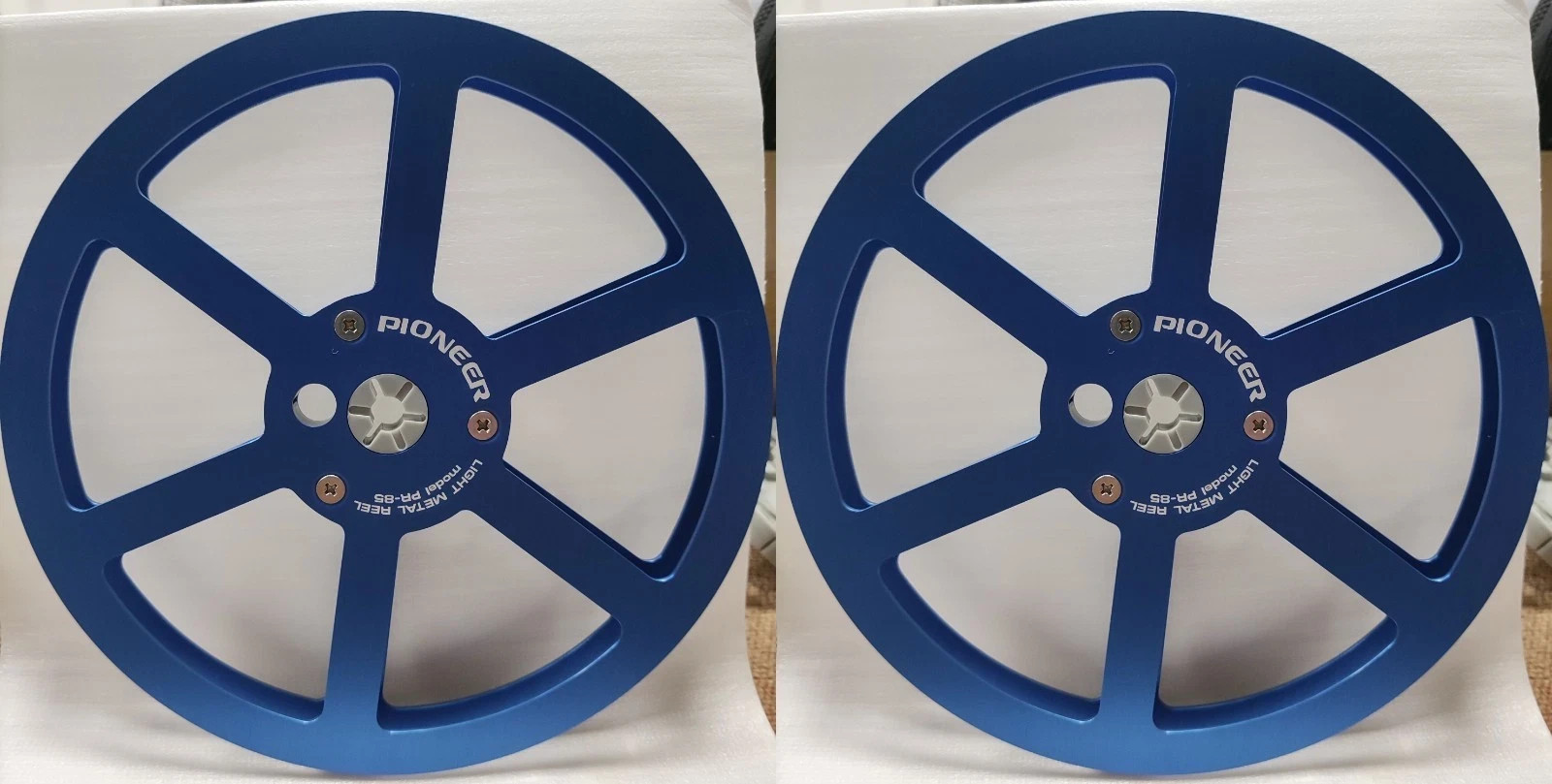 New One Pair Pioneer red 1/4 7” Tape Reel Light Metal Aluminum Take Up Reel