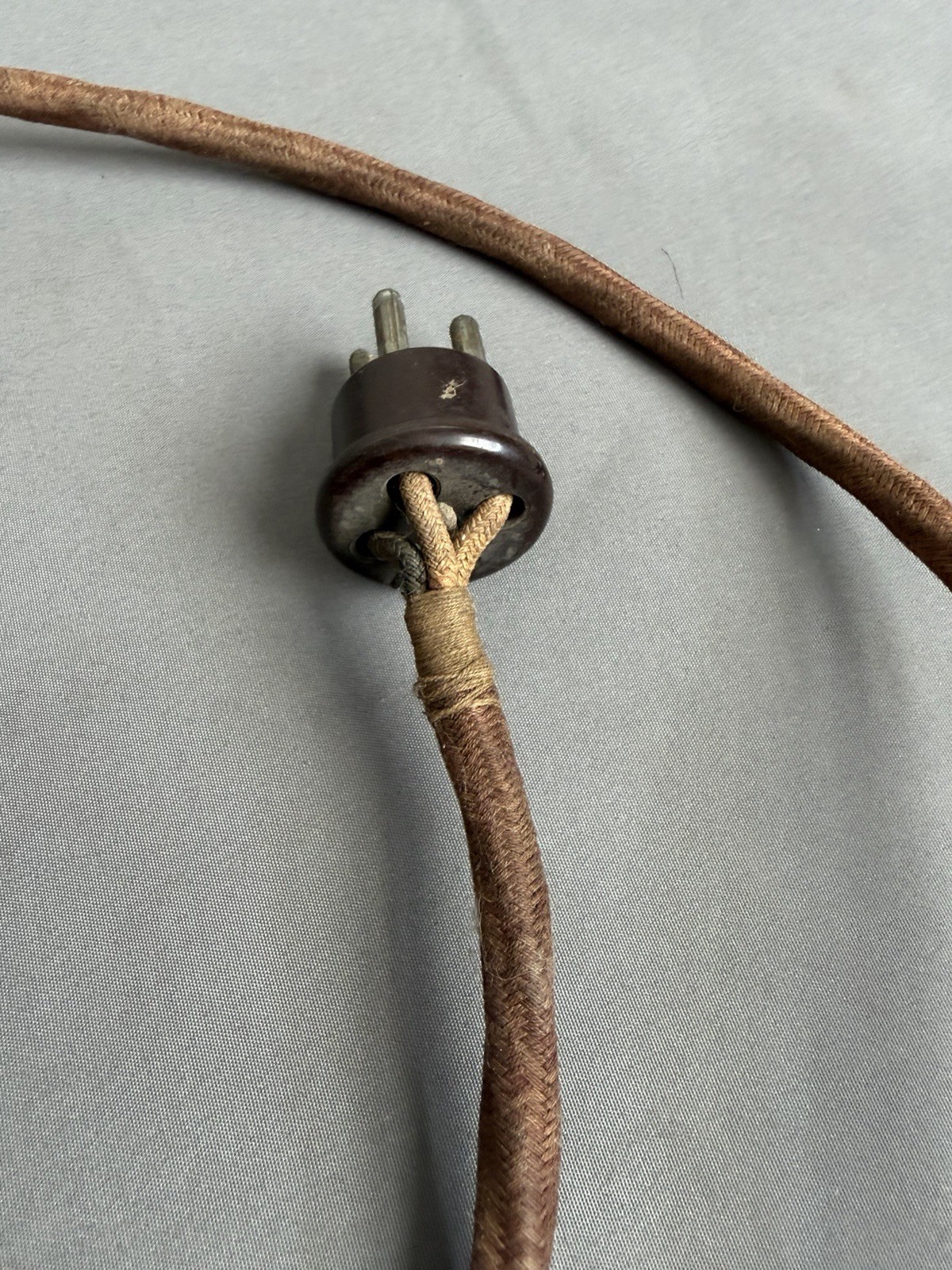 1920s 4-pin male speaker male connector socket tube amp 24″ WE amp cloth wire