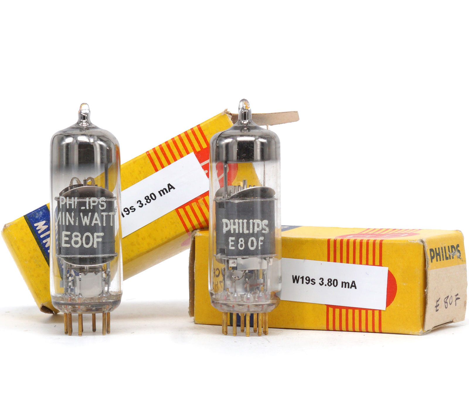 MATCHED PAIR E80F/6084 PHILIPS NOS HOLLAND Tube Valvola Valve Lampe 진공관 真空管 电子管