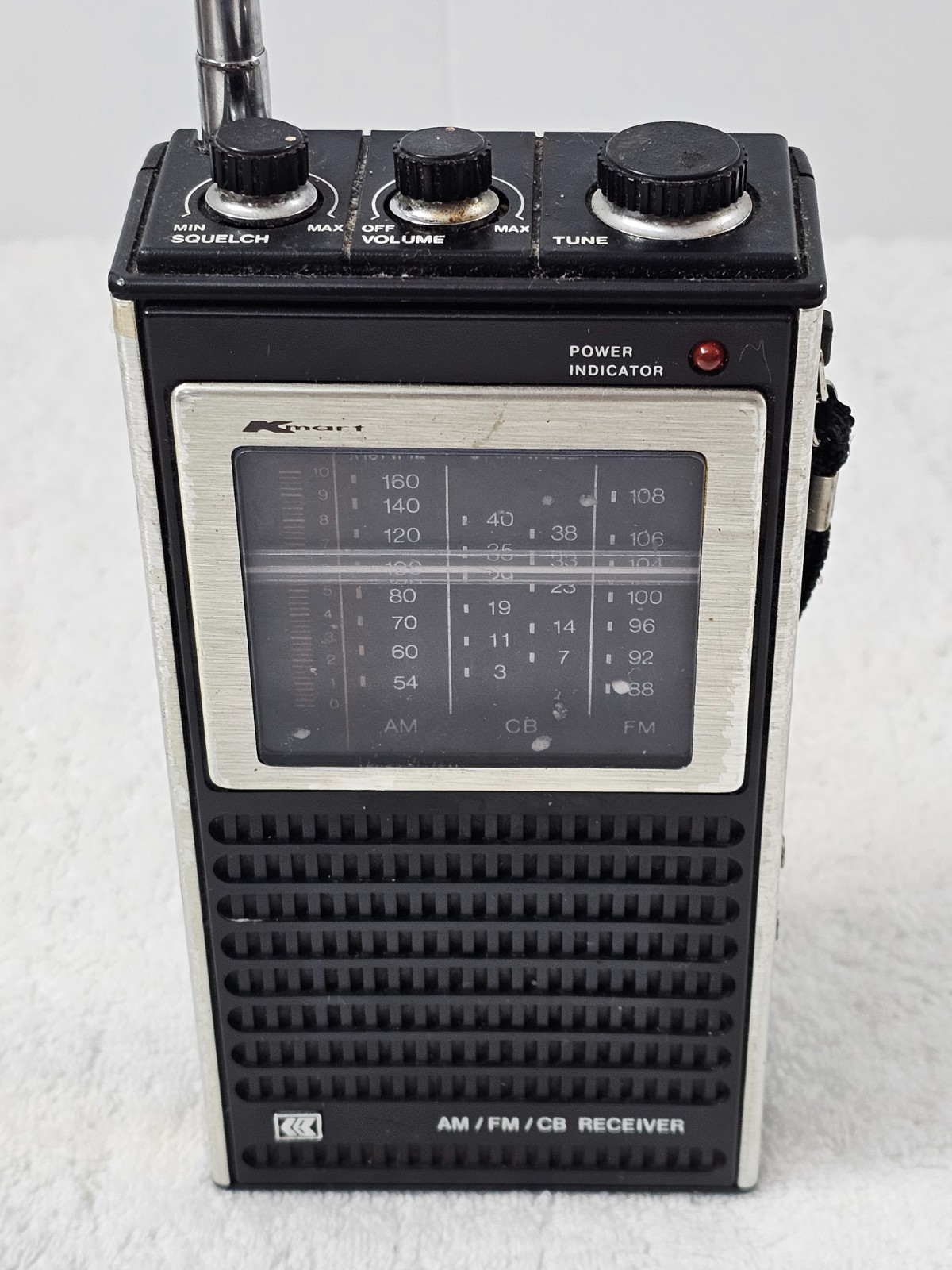 VTG KMART AM FM CB 40 Channel Portable Radio Long Antenna For Parts Repair