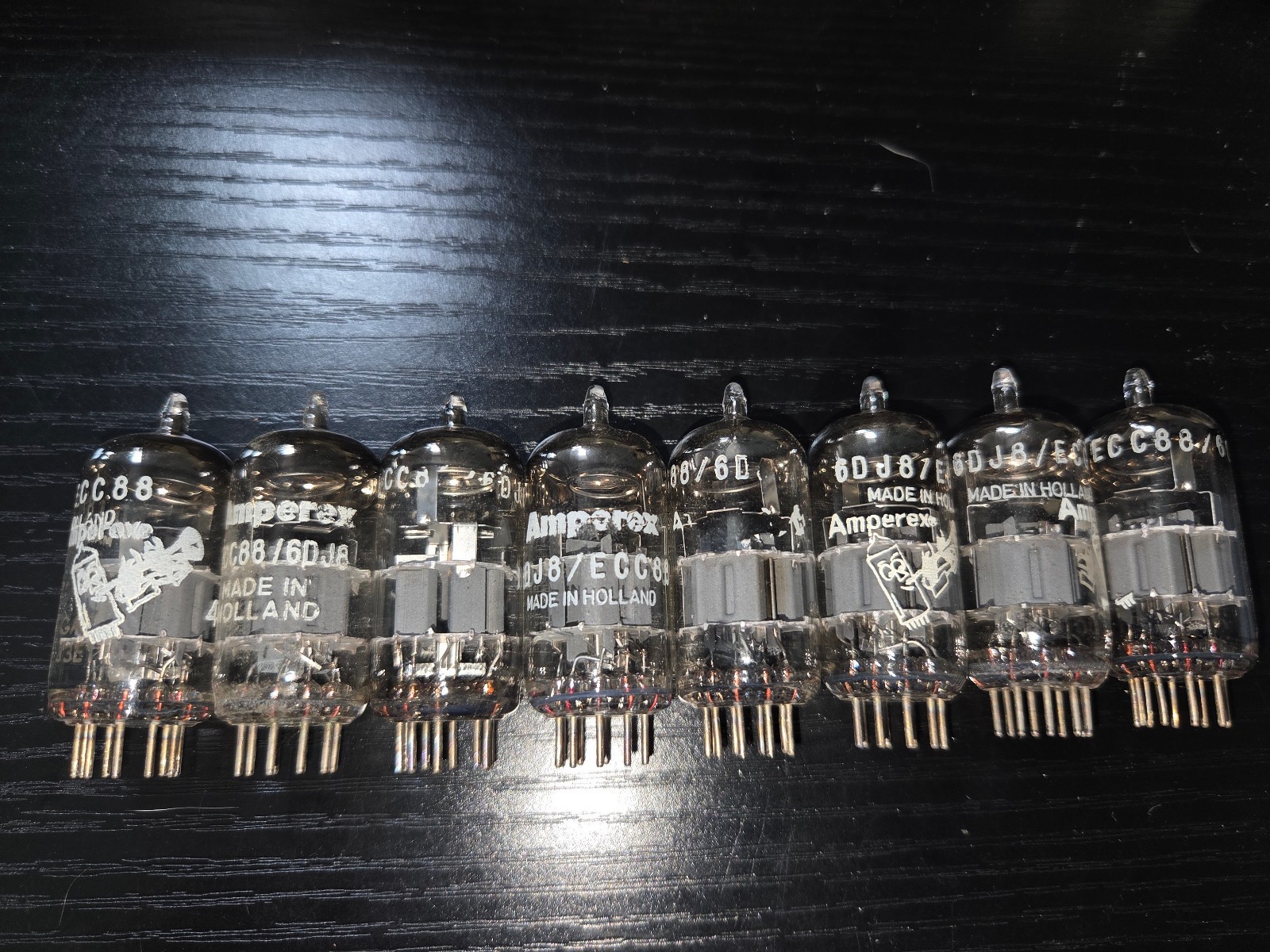 Amperex Bugle Boy ECC88 6DJ8 Vintage Audio Tubes Lot of (8)