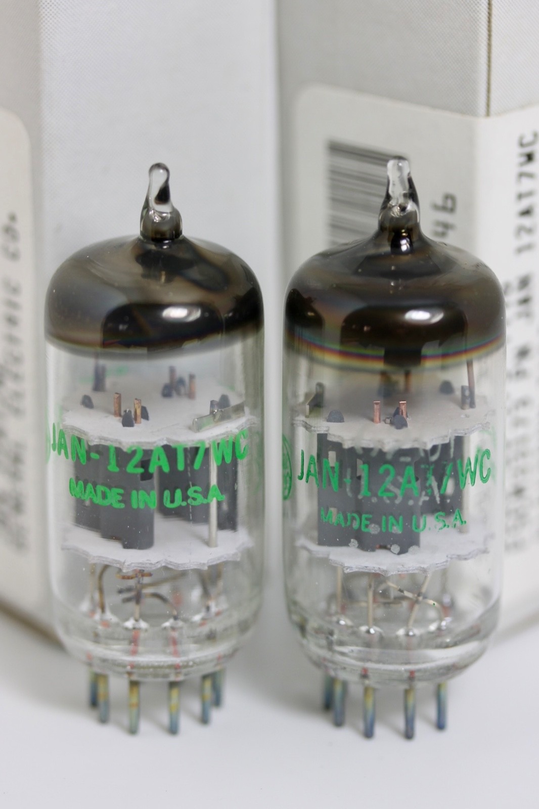 12AT7WC 6201 ECC801S NOS NIB JAN GE GENERAL ELECTRIC MATCHED PAIR TUBES 100% 💯