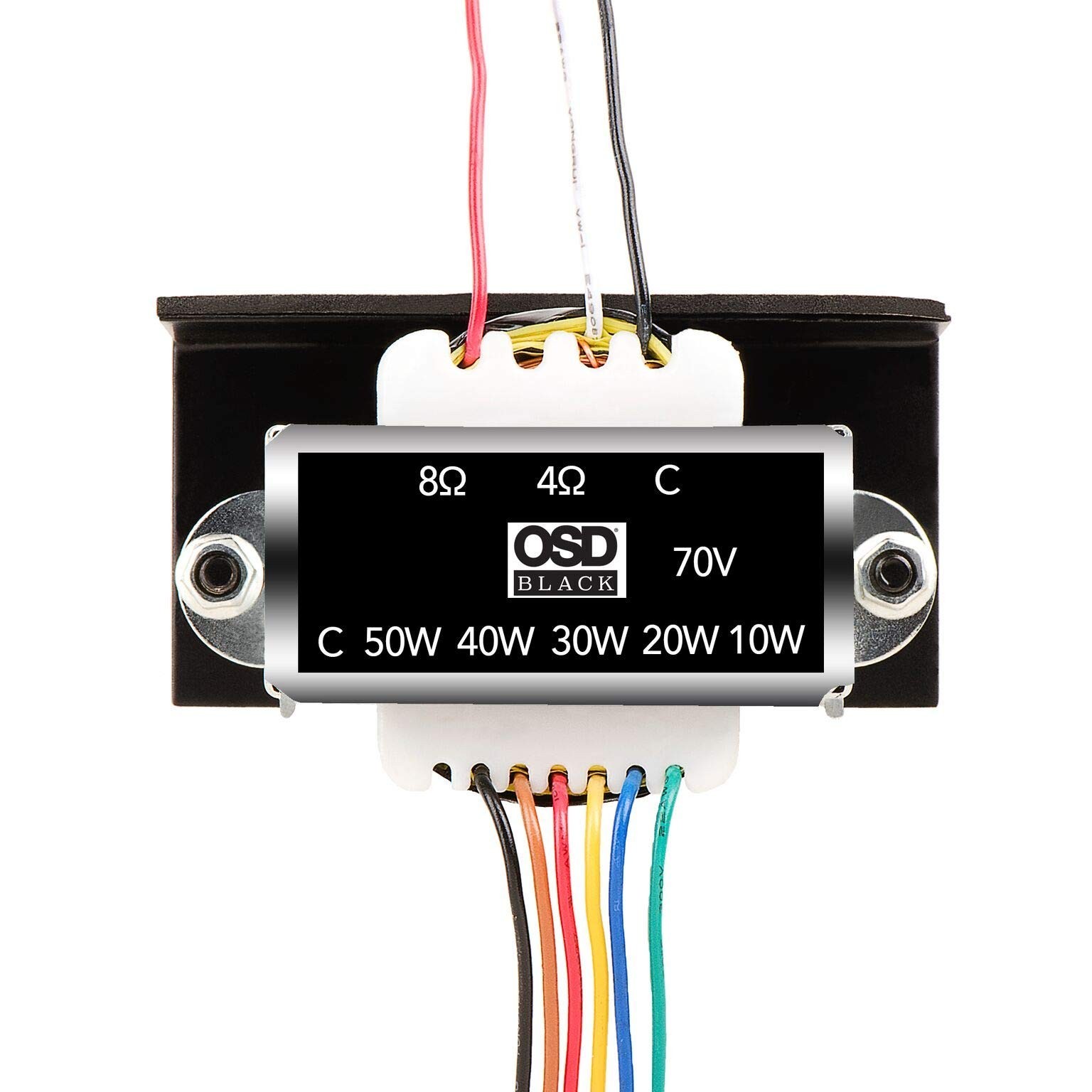 70V Commercial 50W Max Line Matching Indoor Transformer, (50W, 40W, 30W, 20W …