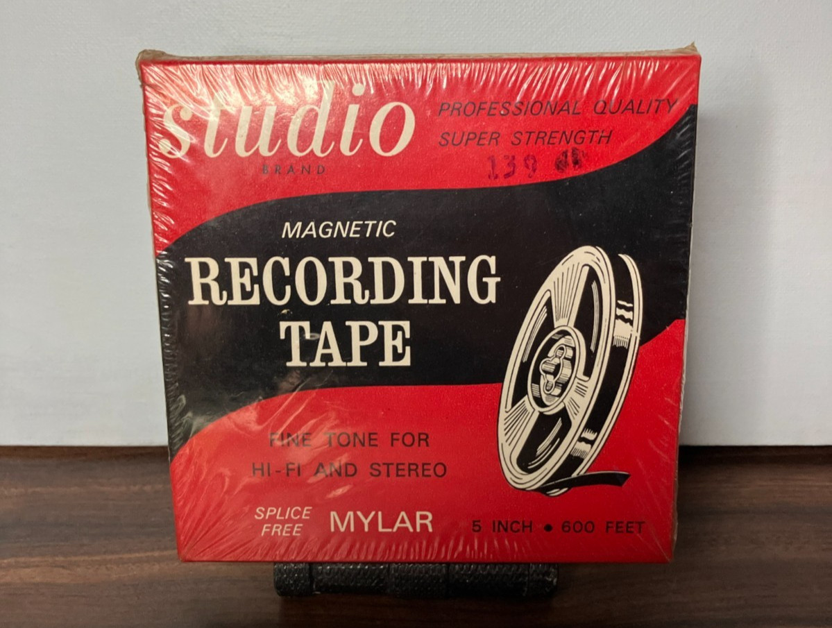 Studio Brand Magnetic Recording Tape 5″ Reel – 600 FT – USA – SEALED