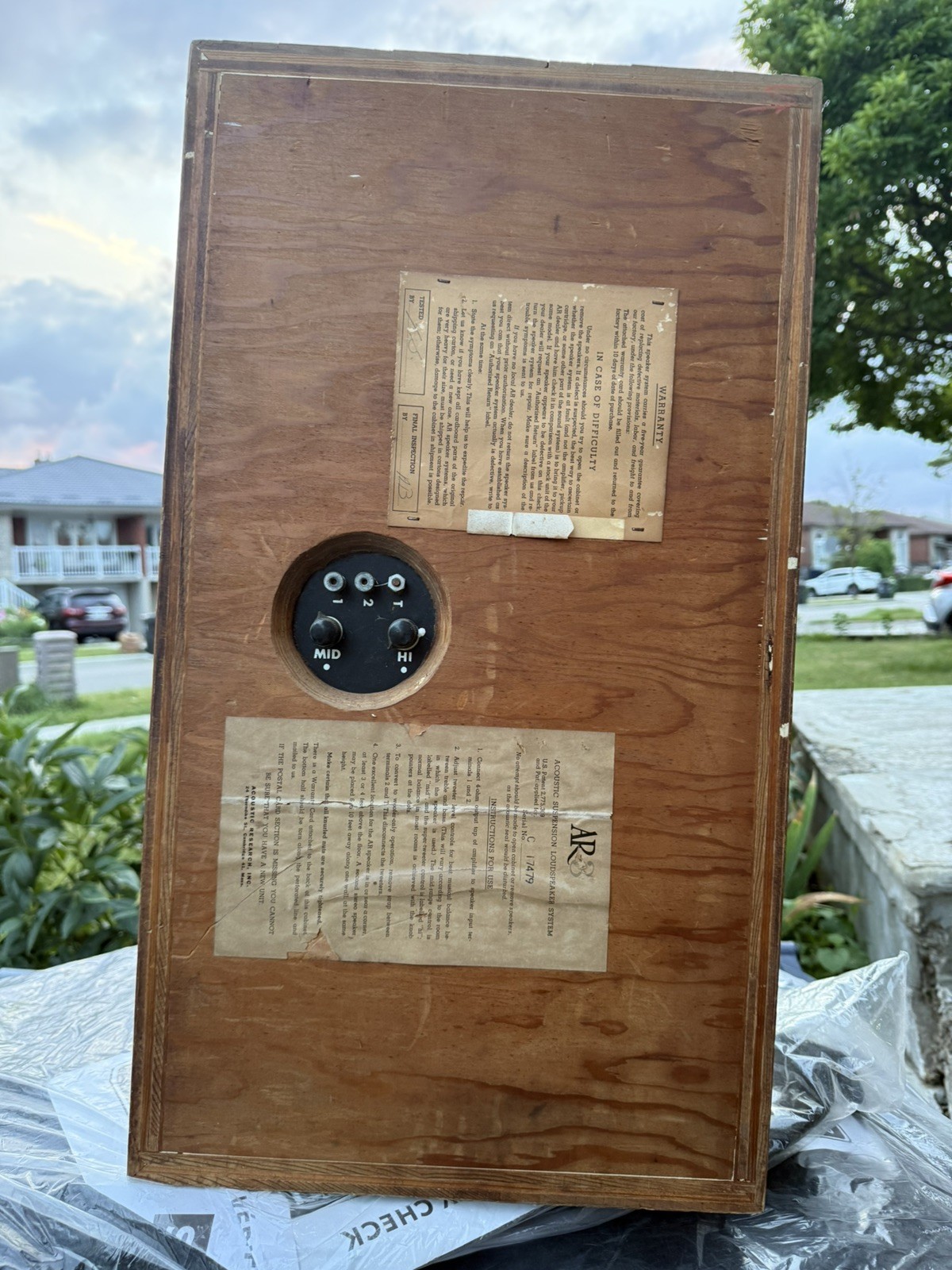 Acoustic Research AR3 Single Speaker