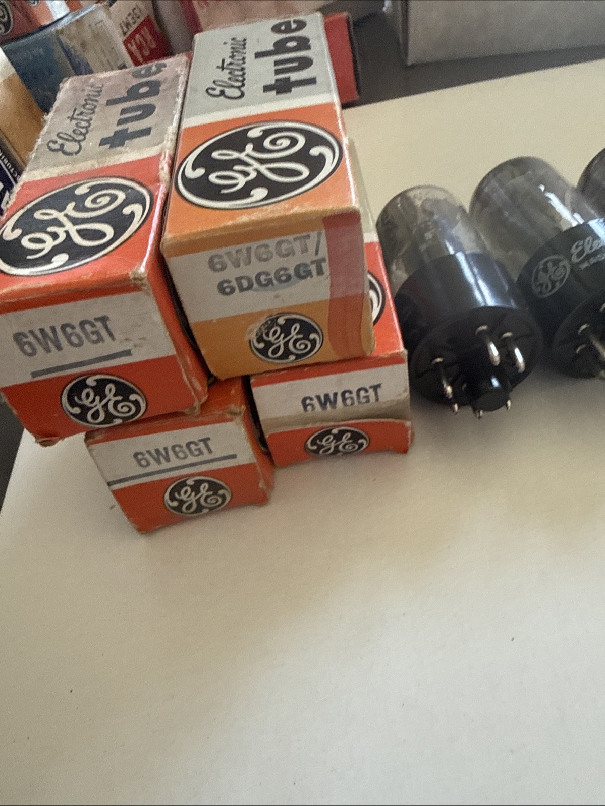 Lot Of 5: GE 6W6GT 6DG6GT Amplifier Black Plate Vacuum Tube NOS NIB T21