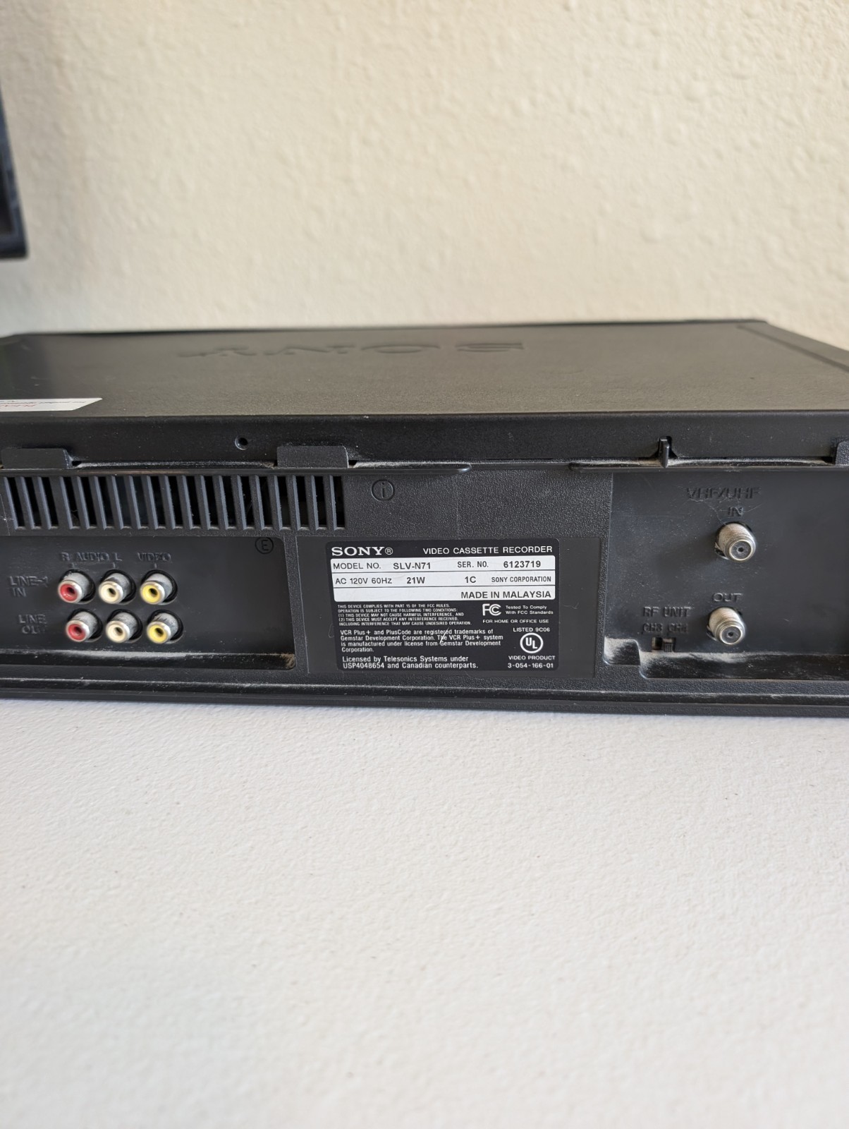 Sony SLV-N71 VCR VHS Player Tested & Working No Remote Free Shipping