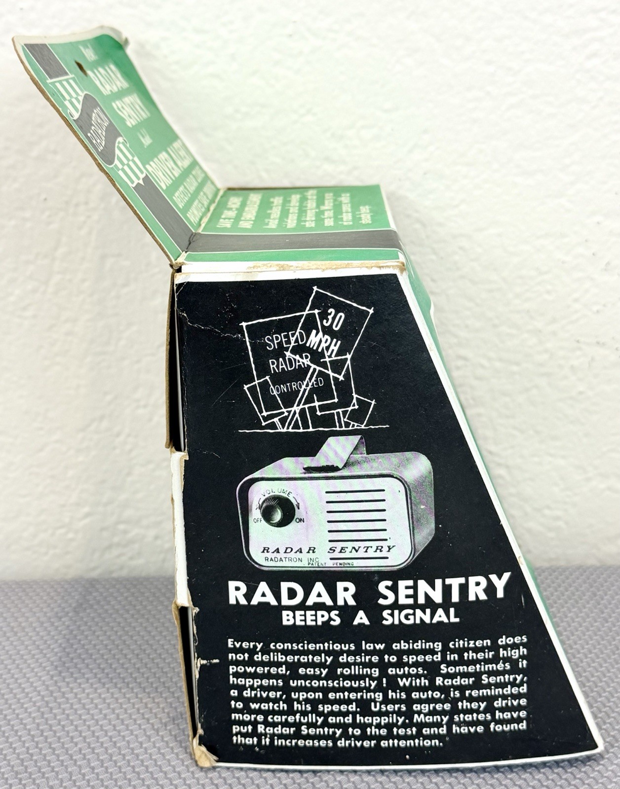 Vintage 1961 Radatron Radar Sentry Detector Original Box & Manuals / FIRST MODEL