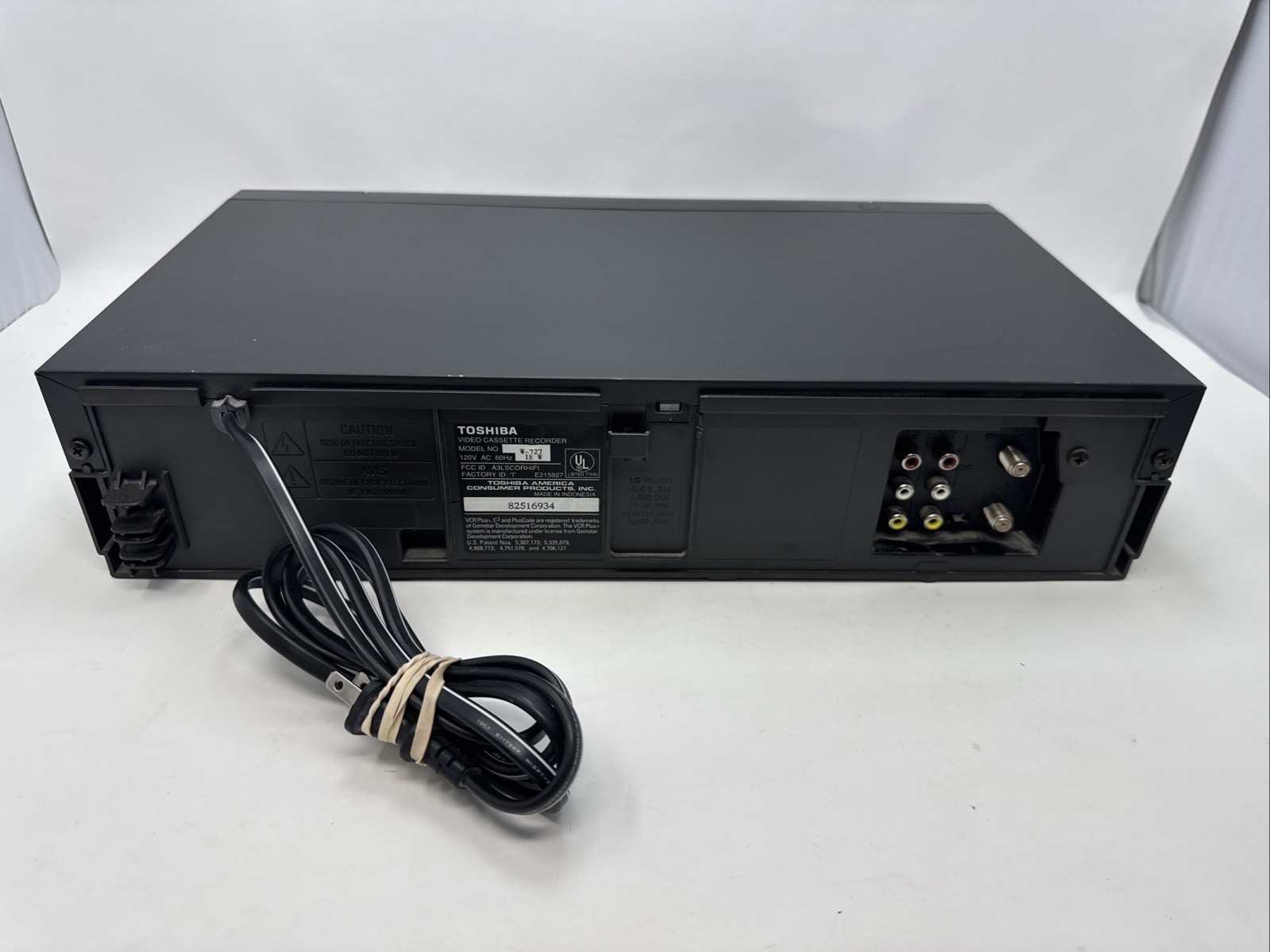 Toshiba VCR Model: W-727 VHS Player/Recorder-No Remote-Tested Works