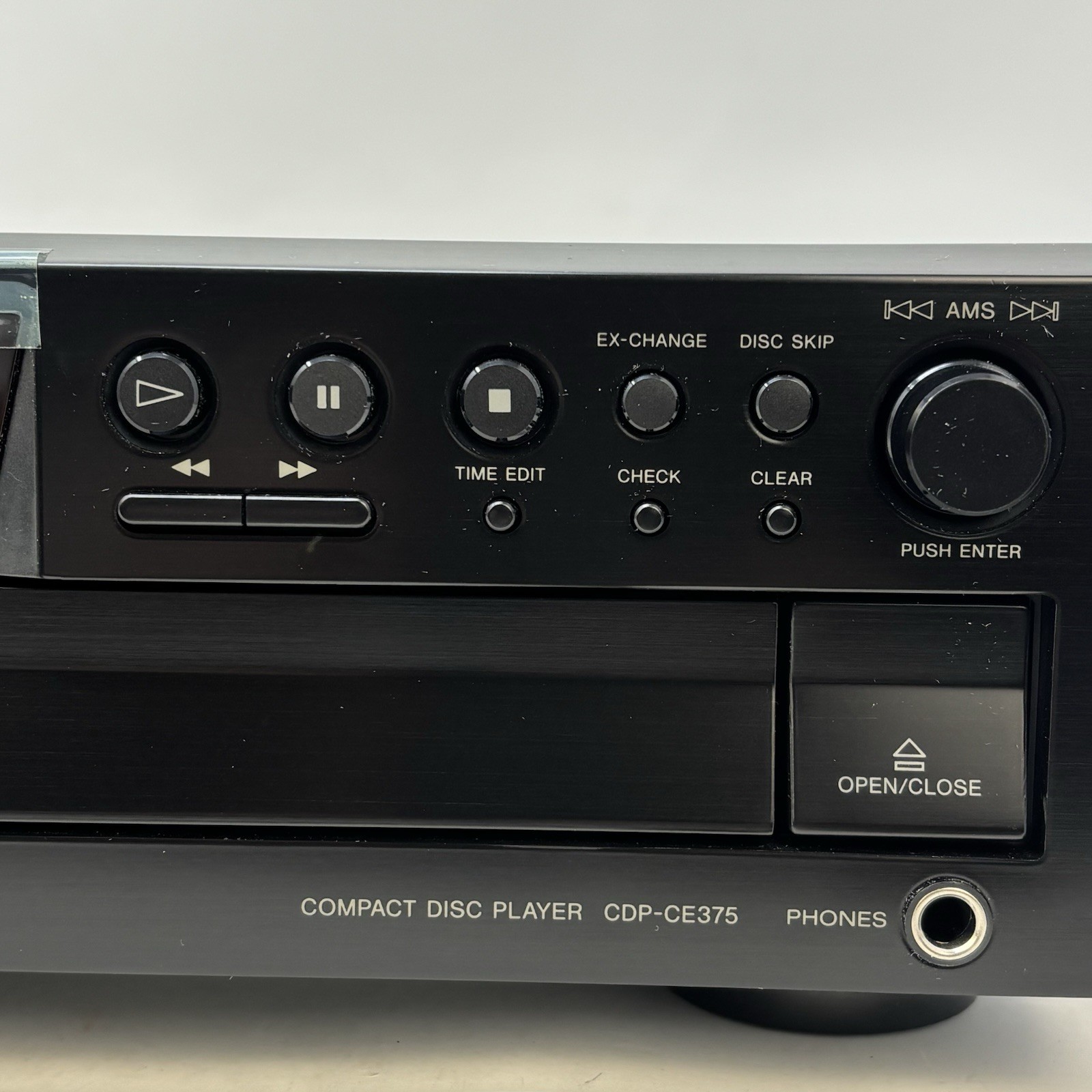 Sony CDP-CE375 CD Changer Player 5-Disc 2003 Vintage Remote Works NEEDS TUNE UP