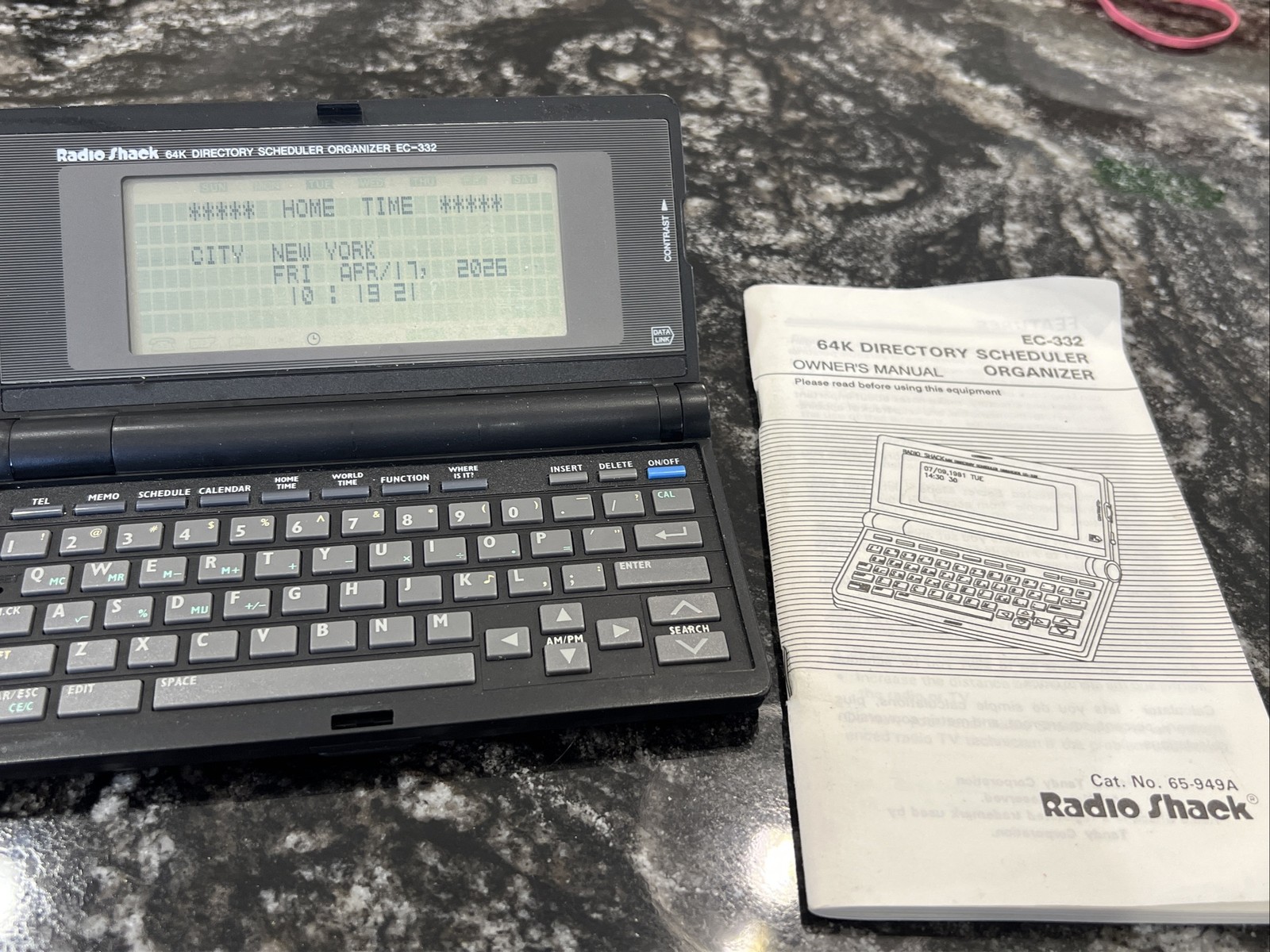 Vintage Radio Shack EC-332 Directory Scheduler Organizer Tested And Works