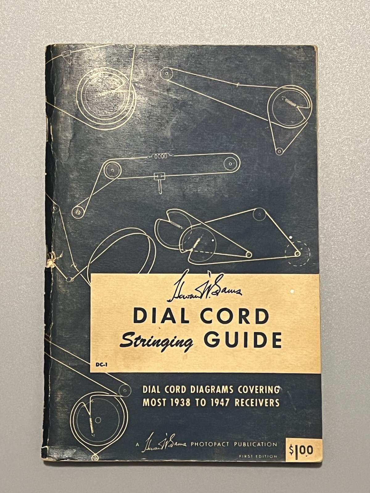 c.1948 Dial Cord Stringing Guide by Howard W Sams DC-1 Radio Repair