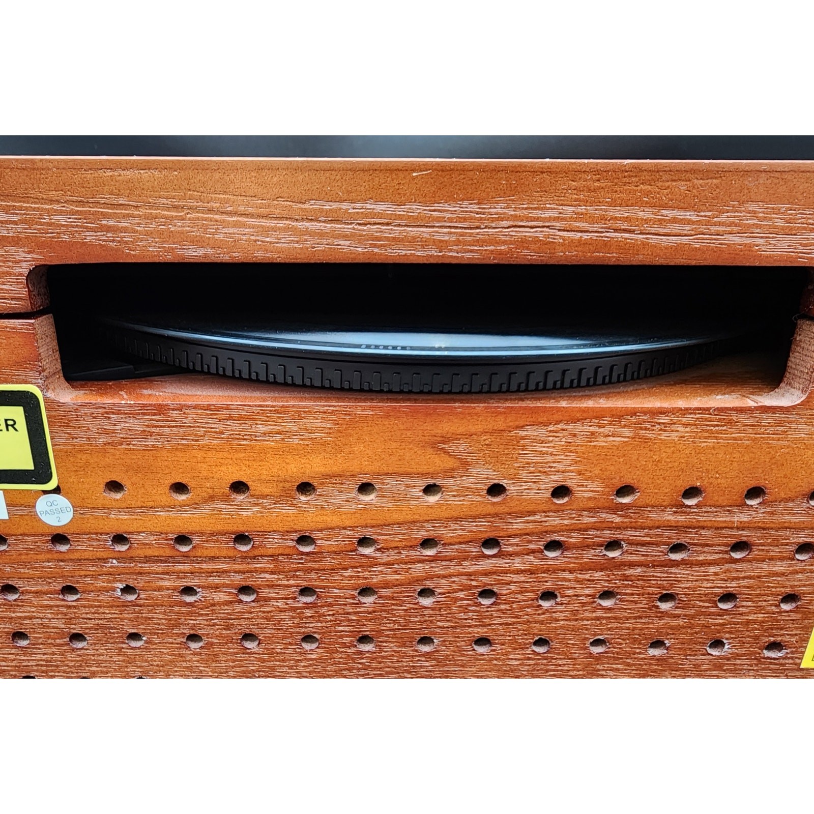 Encore Vintage Turntable 33/45/78 CD Cassette Radio Wood Unit + Albums
