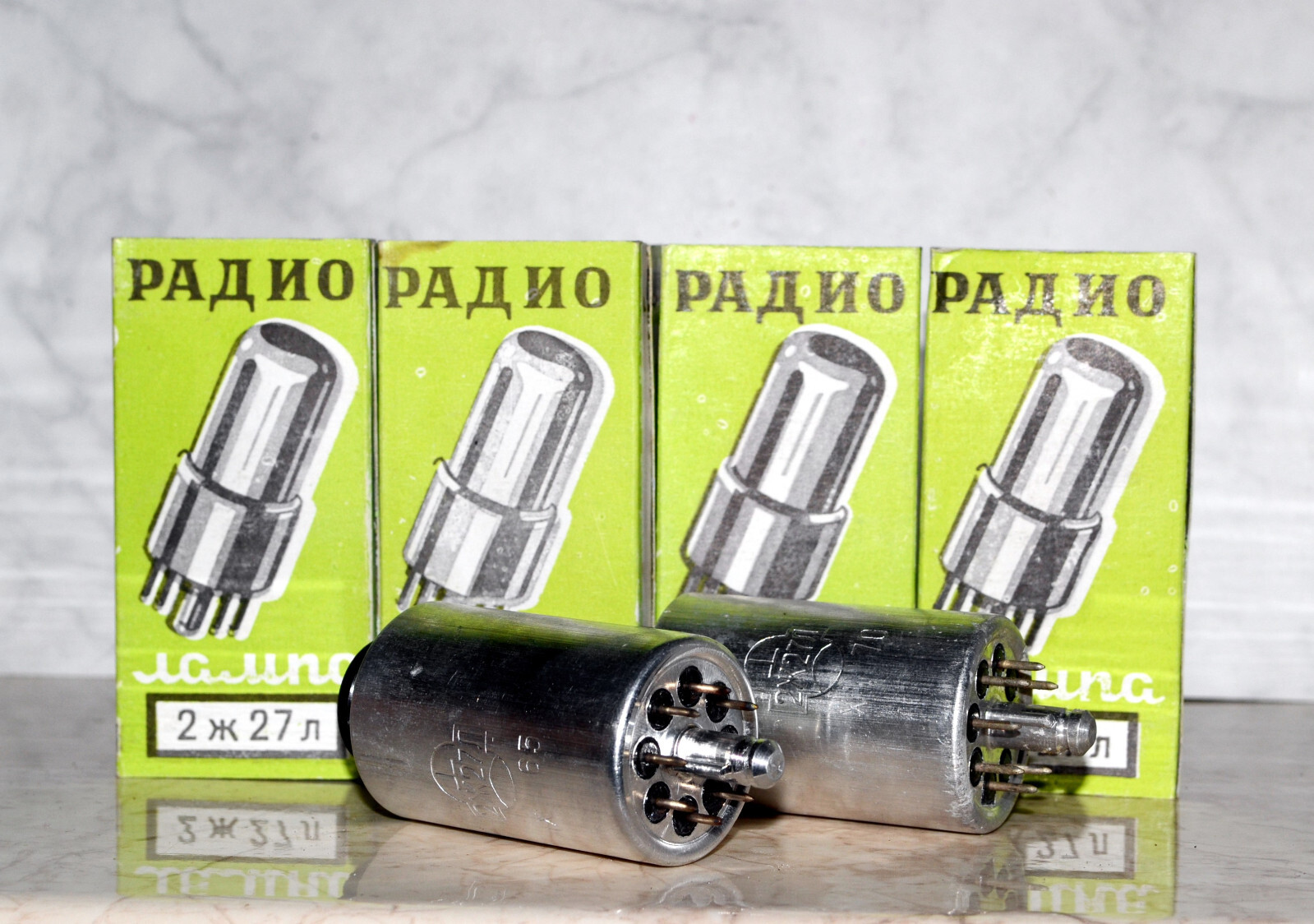 4pcs 2J27L = RV2, 4P700 HF Pentode Tube REFLECTOR Soviet 1980’s NEW in BOX