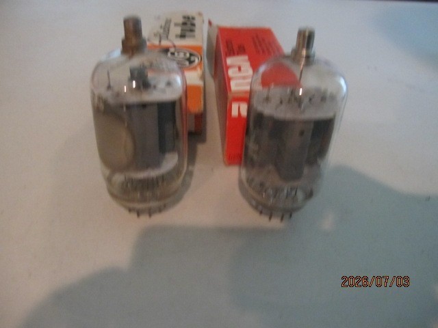 TWO TUBES 12JB6A BOTH BOXES HAVE A G ON BOX GOOD. FOUND AT ESTATE SALE