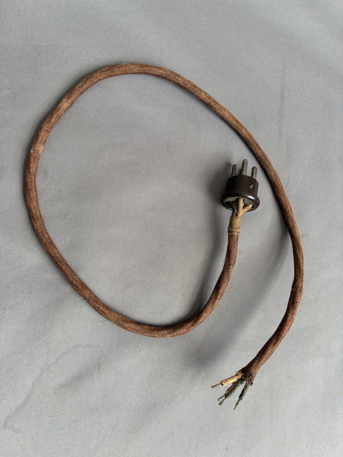 1920s 4-pin male speaker male connector socket tube amp 24″ WE amp cloth wire