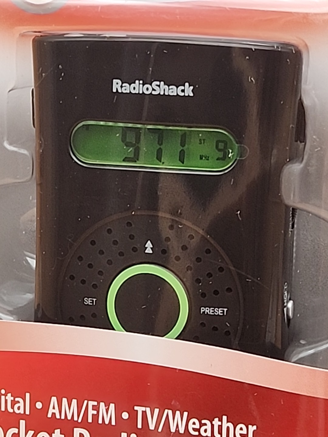 Vintage RadioShack Am/Fm/Wx/Tv Pocket Radio W/Built In Speaker Cat No. 12-470