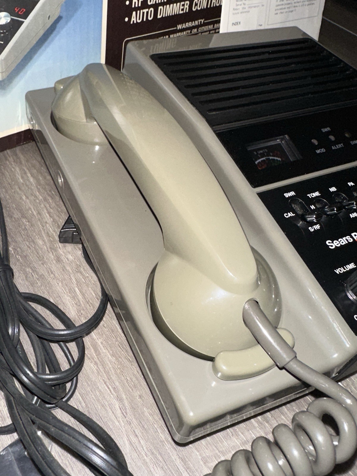 🔥RARE Vtg Sears RoadTalker 40 CB Two-Way Citizens Radio Handset 3813-Box-Extras