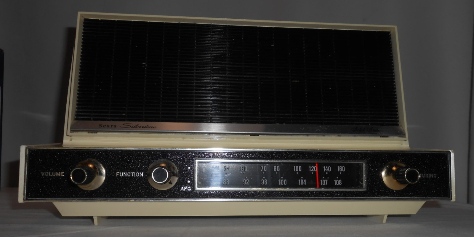 Vintage Sears Silvertone Sold State AM/FM Radio Model 8014 8015 CLEAN NICE Works