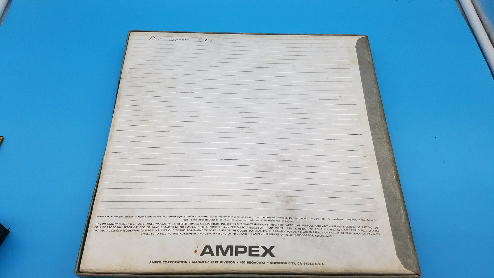 Vintage Ampex 456 1/2 inch. Metal Reel #1