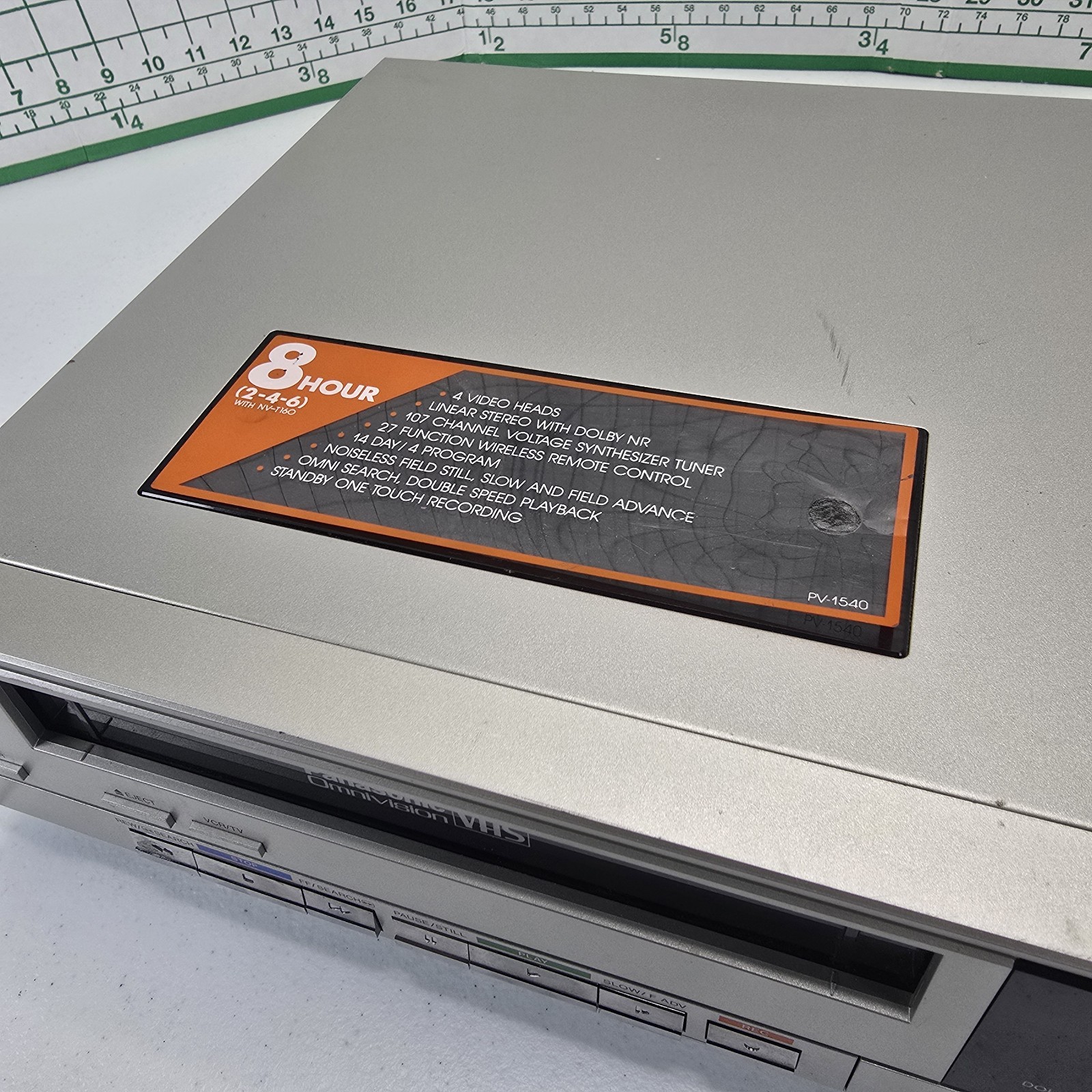 Panasonic PV-1540 Omnivision VHS VCR 4-Head Hi-Fi Stereo Tested