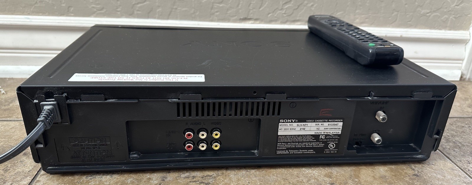 Sony SLV-N71 VCR 4 Head Hi-Fi Stereo VCR/VHS Player Recorder W/Remote