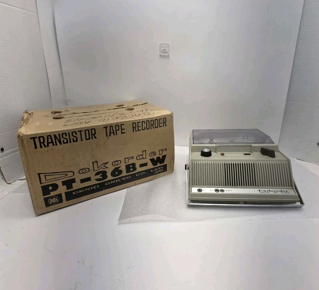 Dokorder Solid State Transistor Tape Recorder Reel to Reel PT-36B-W Denki Onkyo