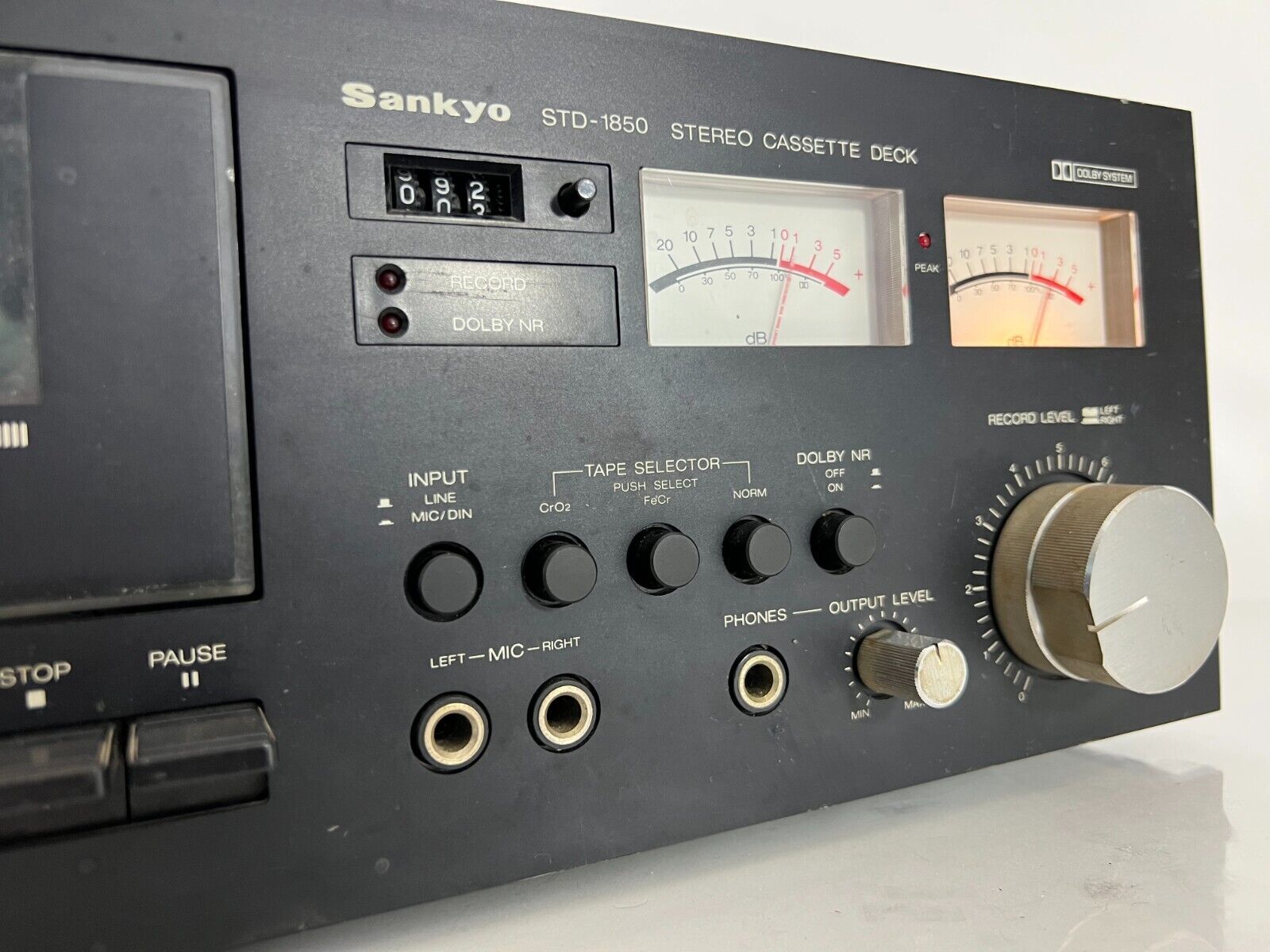 Sankyo STD-1850 Stereo Cassette Deck Black – For Parts