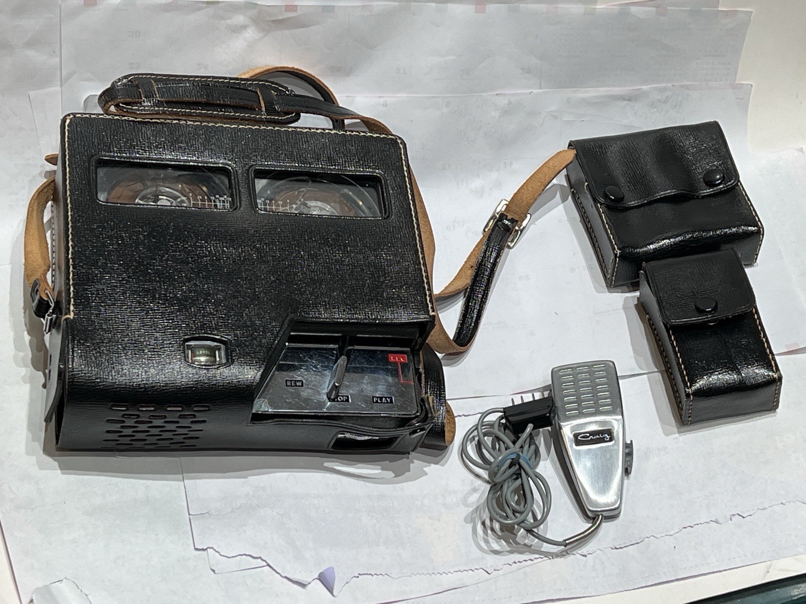 VTG CRAIG Model TR-403 Tape Recorder Tested And Working + Some Accessories Japan