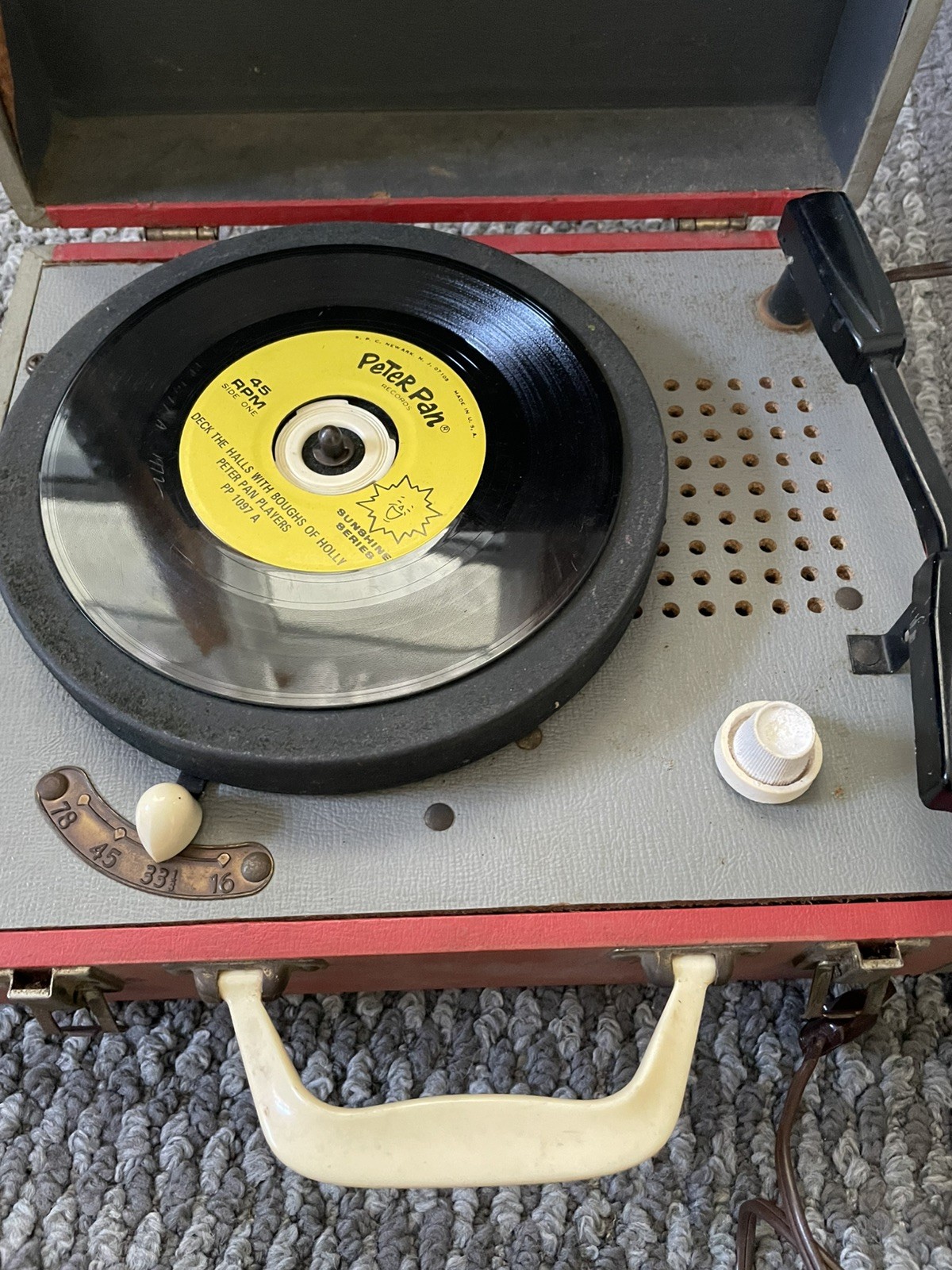 Wards airline Vintage Record Player 4 speed- tested watch video