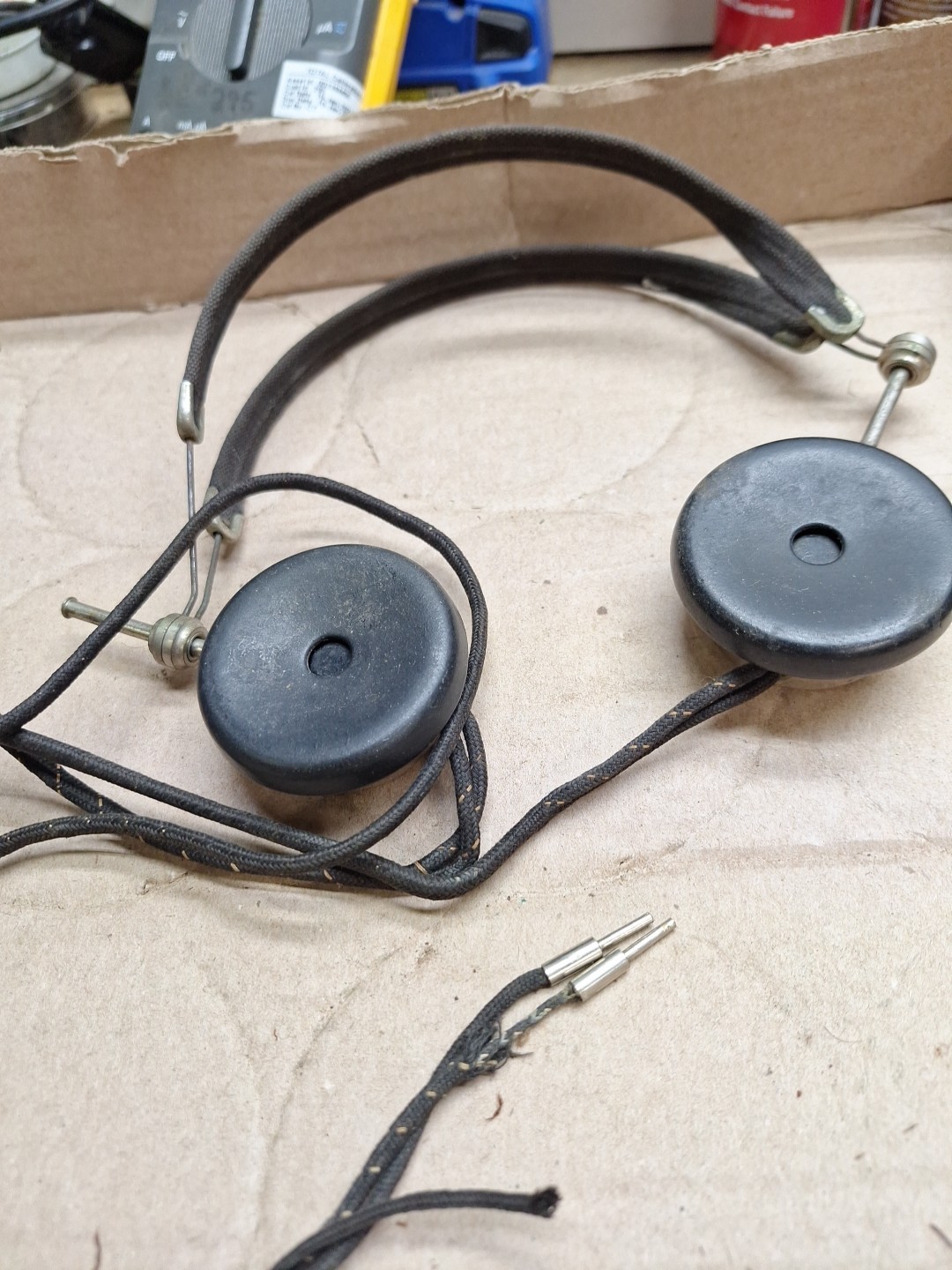 Vintage Tower Headphones Head Phones For Early Battery Radio TRF